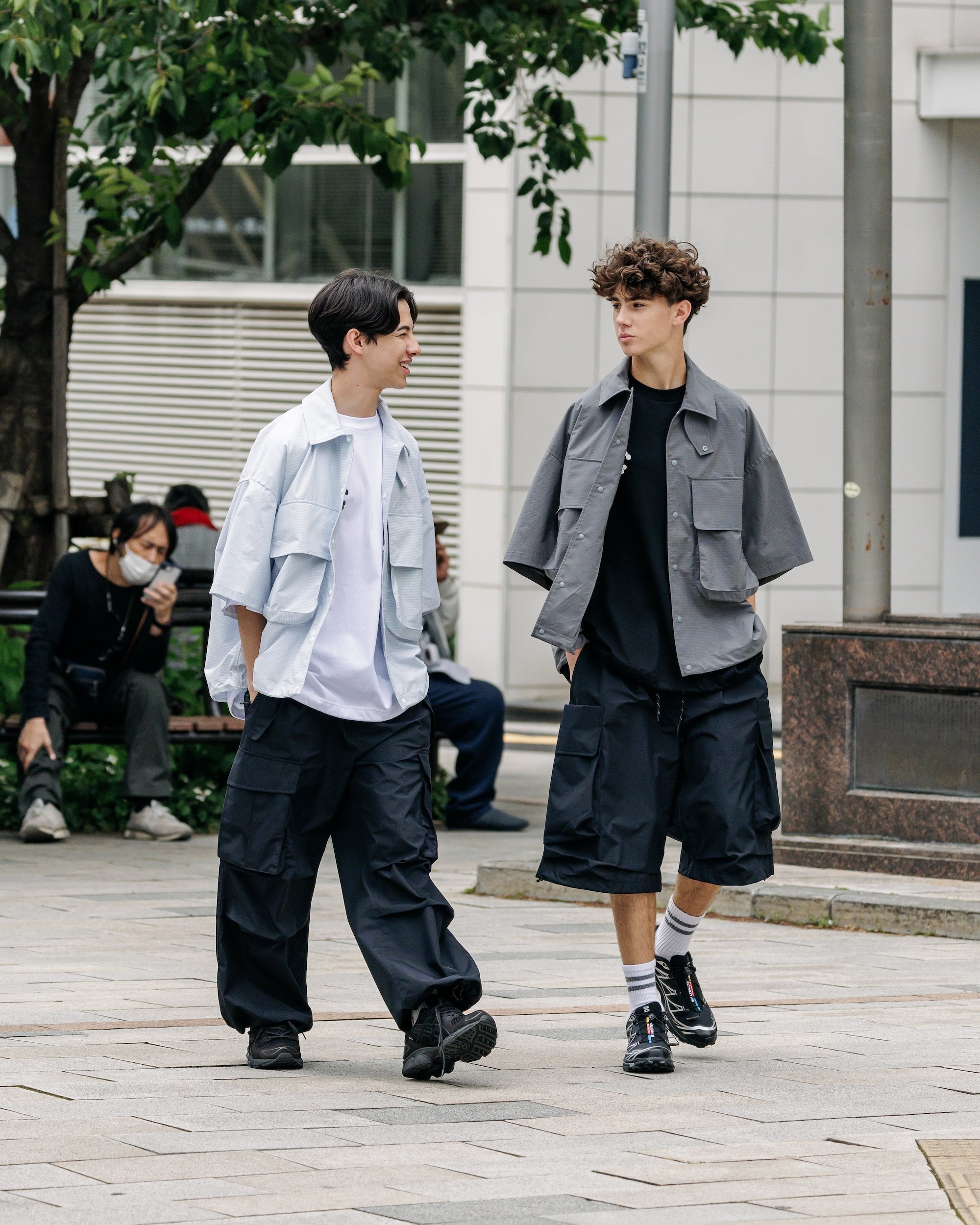 【6.4 WED 20:00- IN STOCK】GRAPH CHECK WADING S/S SHIRT JACKET (WHITE×BLUE)