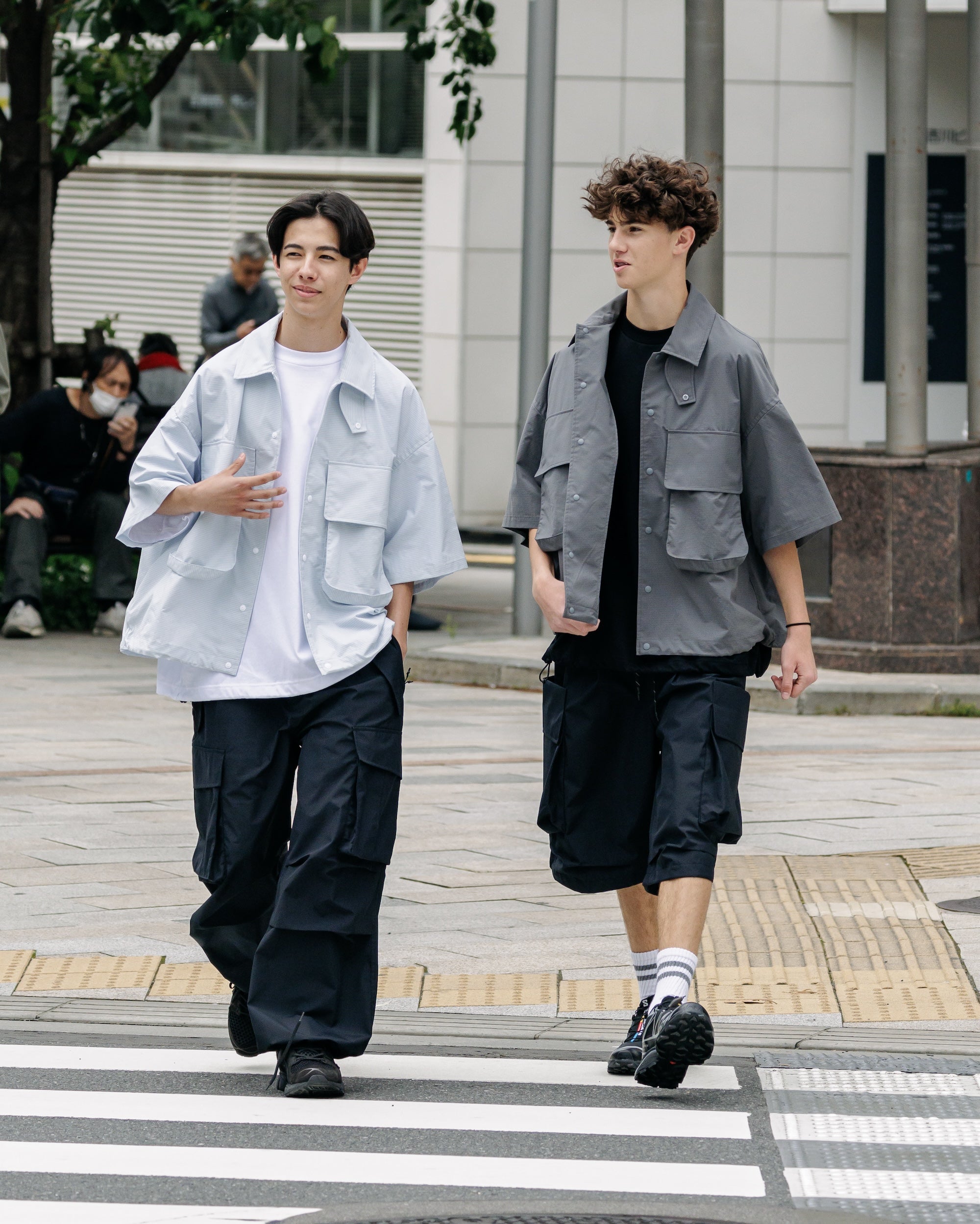 【6.4 WED 20:00- IN STOCK】GRAPH CHECK WADING S/S SHIRT JACKET (WHITE×BLUE)