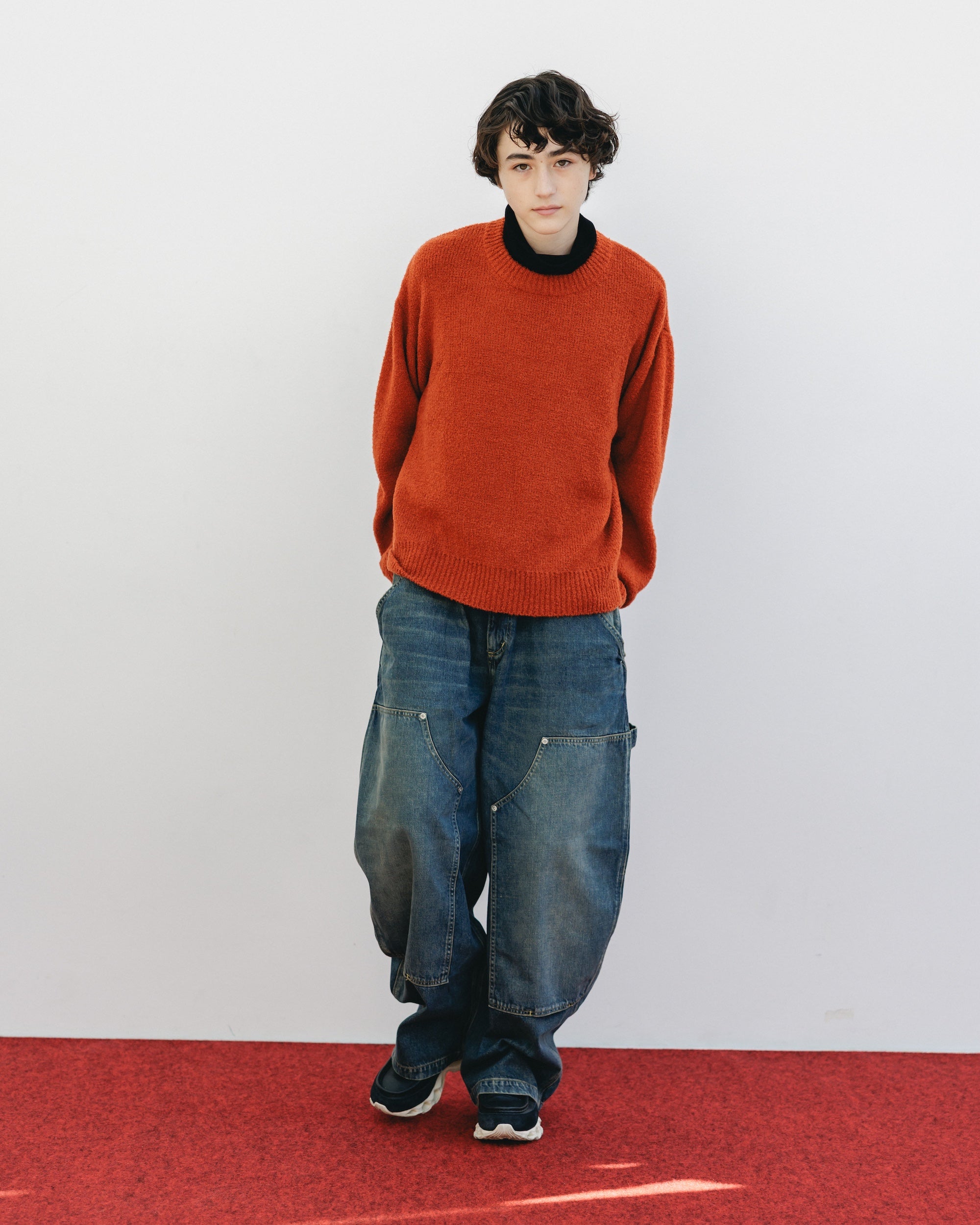 【12.10 WED 20:00- IN STOCK】SLUB PILE KNIT PULLOVER (RUST)