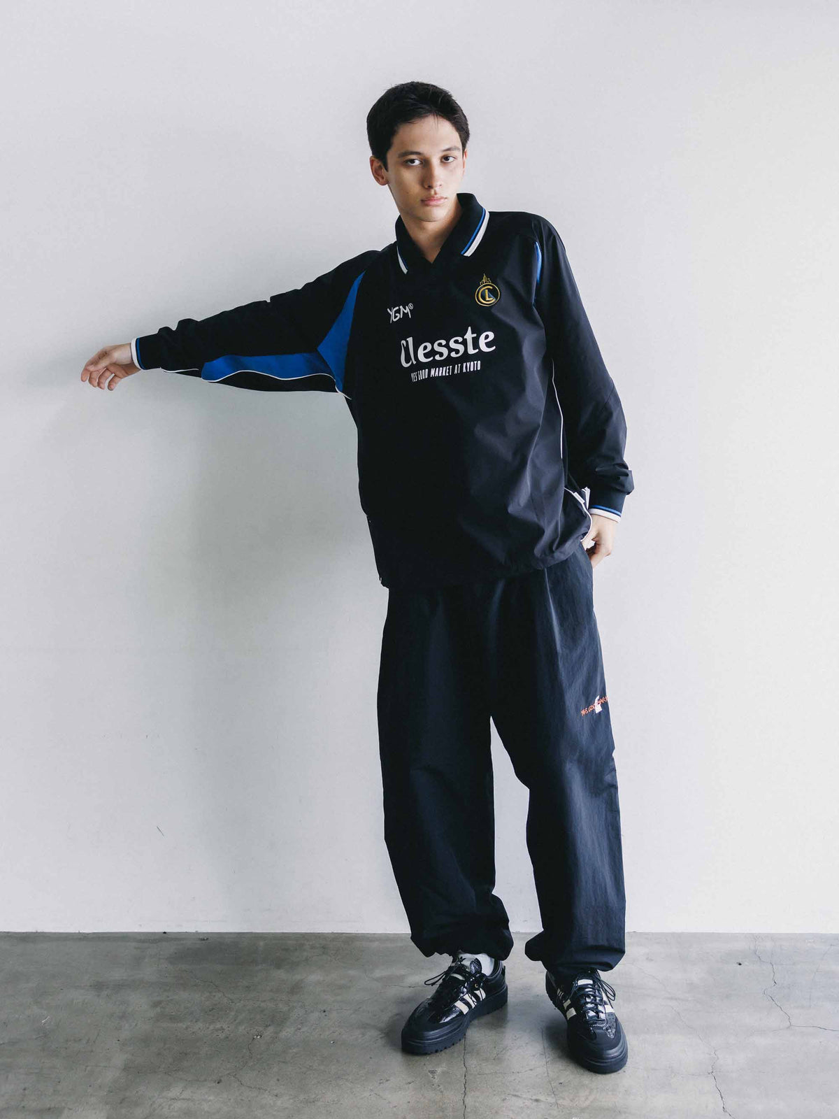 【10.4 SUN 20:00- IN STOCK】【LIMITED】 “YES GOOD MARKET" ACTIVE CITY L/S GAME SHIRT (BLACK)
