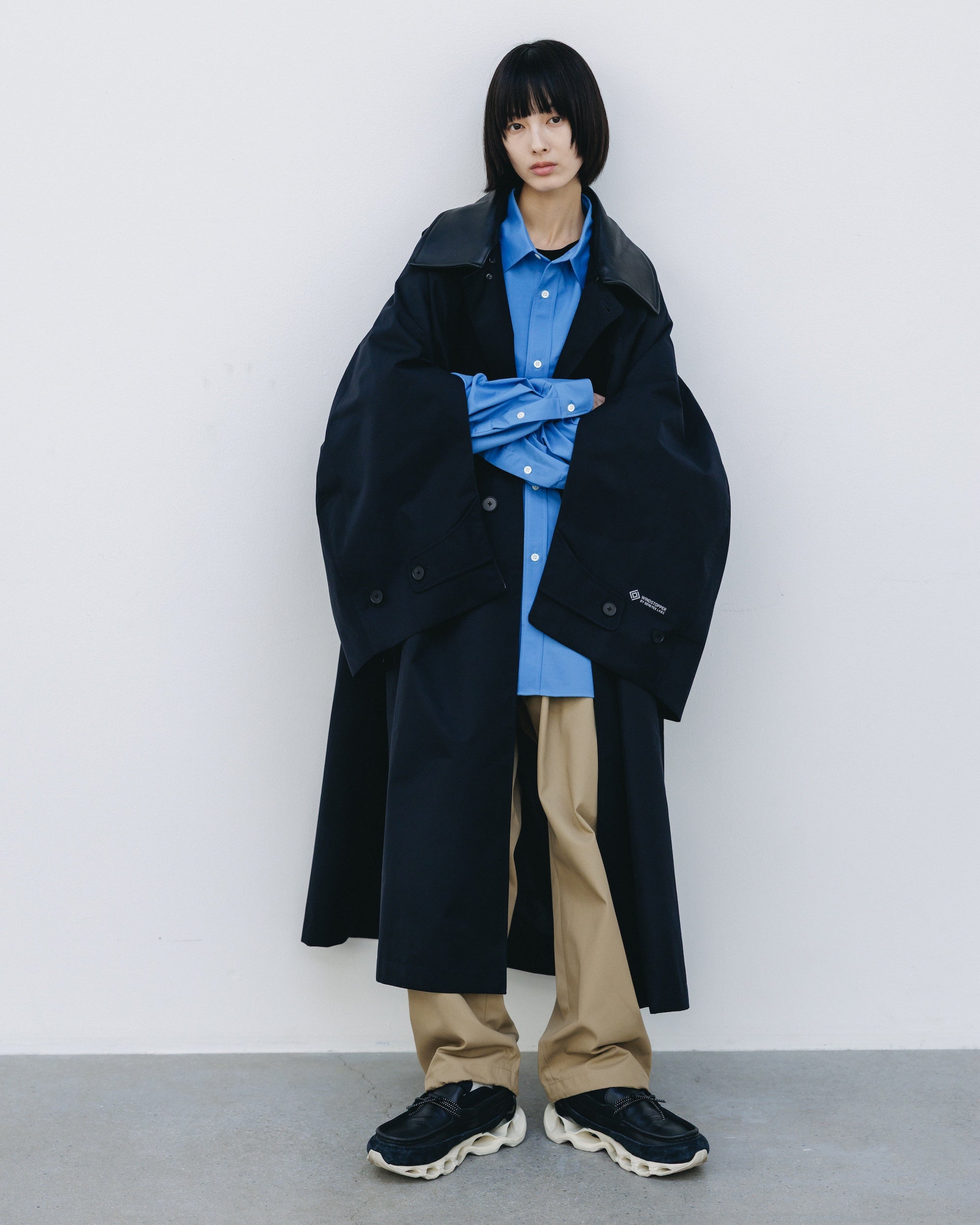 【2.4 WED 20:00- IN STOCK】T/C GABARDINE CITY UNIFORM WIDE TAPERED PANTS(BEIGE)