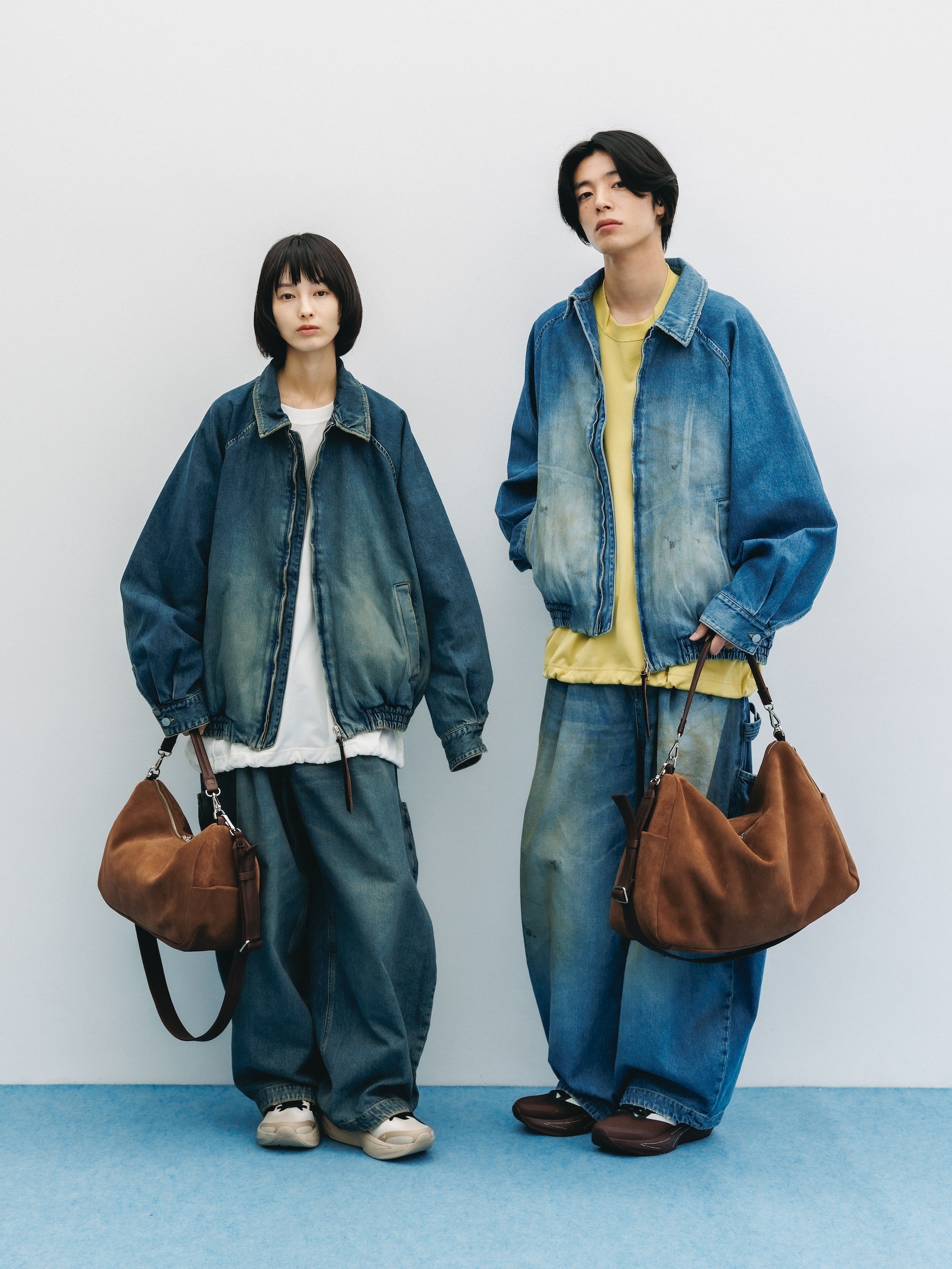 【9.2 WED 20:00- IN STOCK】VINTAGE DYED SELVEDGE DENIM CITY UTILITY JACKET (LIGHT INDIGO)