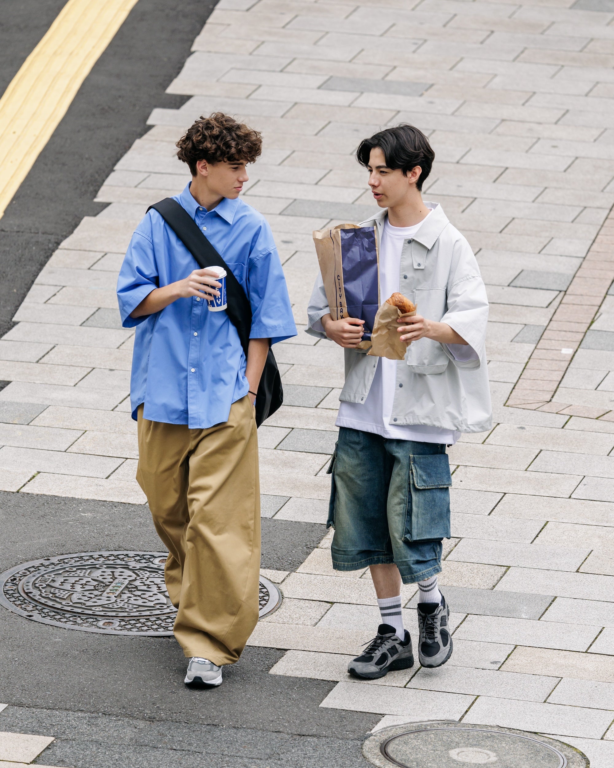 【6.4 WED 20:00- IN STOCK】GRAPH CHECK WADING S/S SHIRT JACKET (WHITE×BLACK)