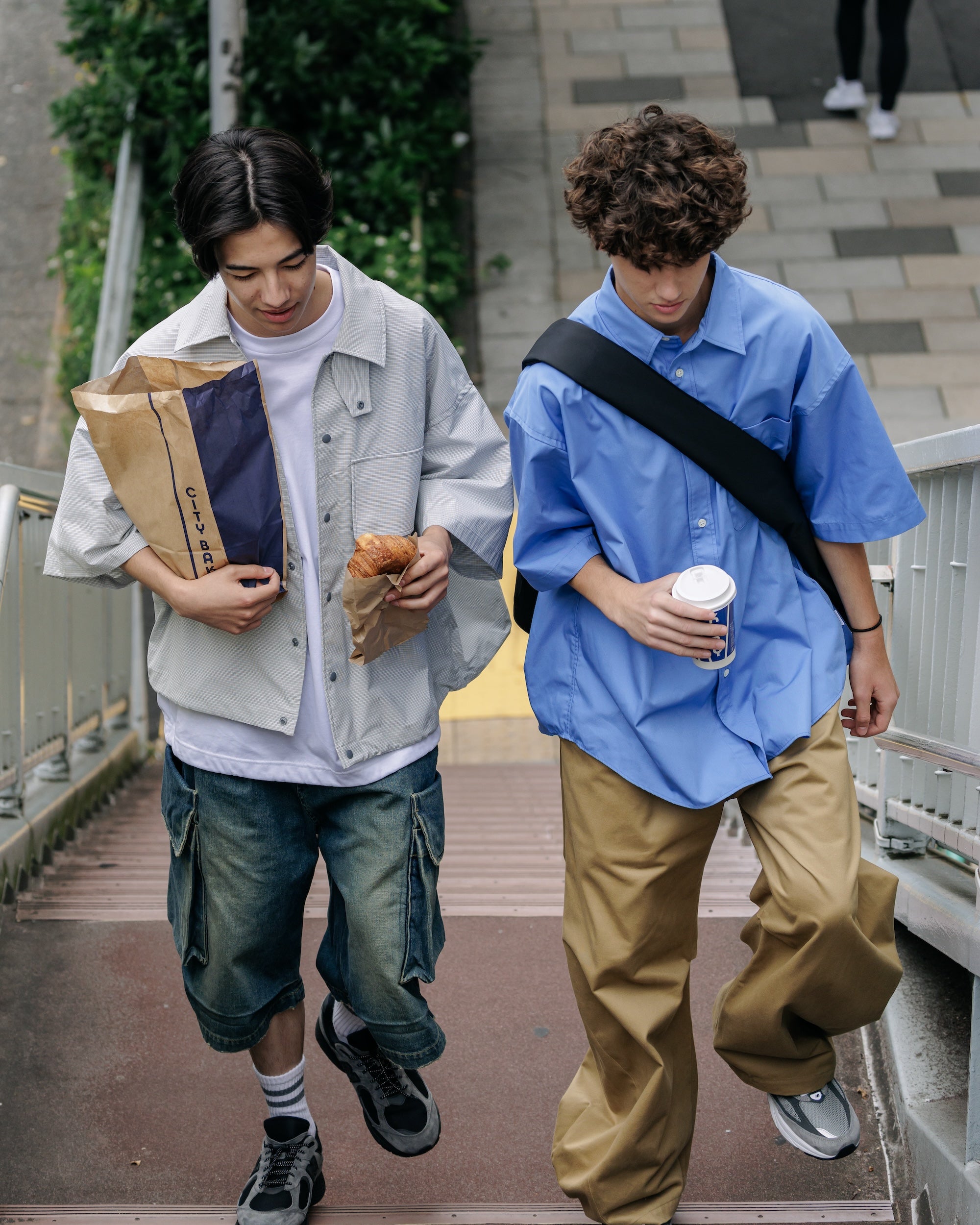 【6.4 WED 20:00- IN STOCK】GRAPH CHECK WADING S/S SHIRT JACKET (WHITE×BLACK)