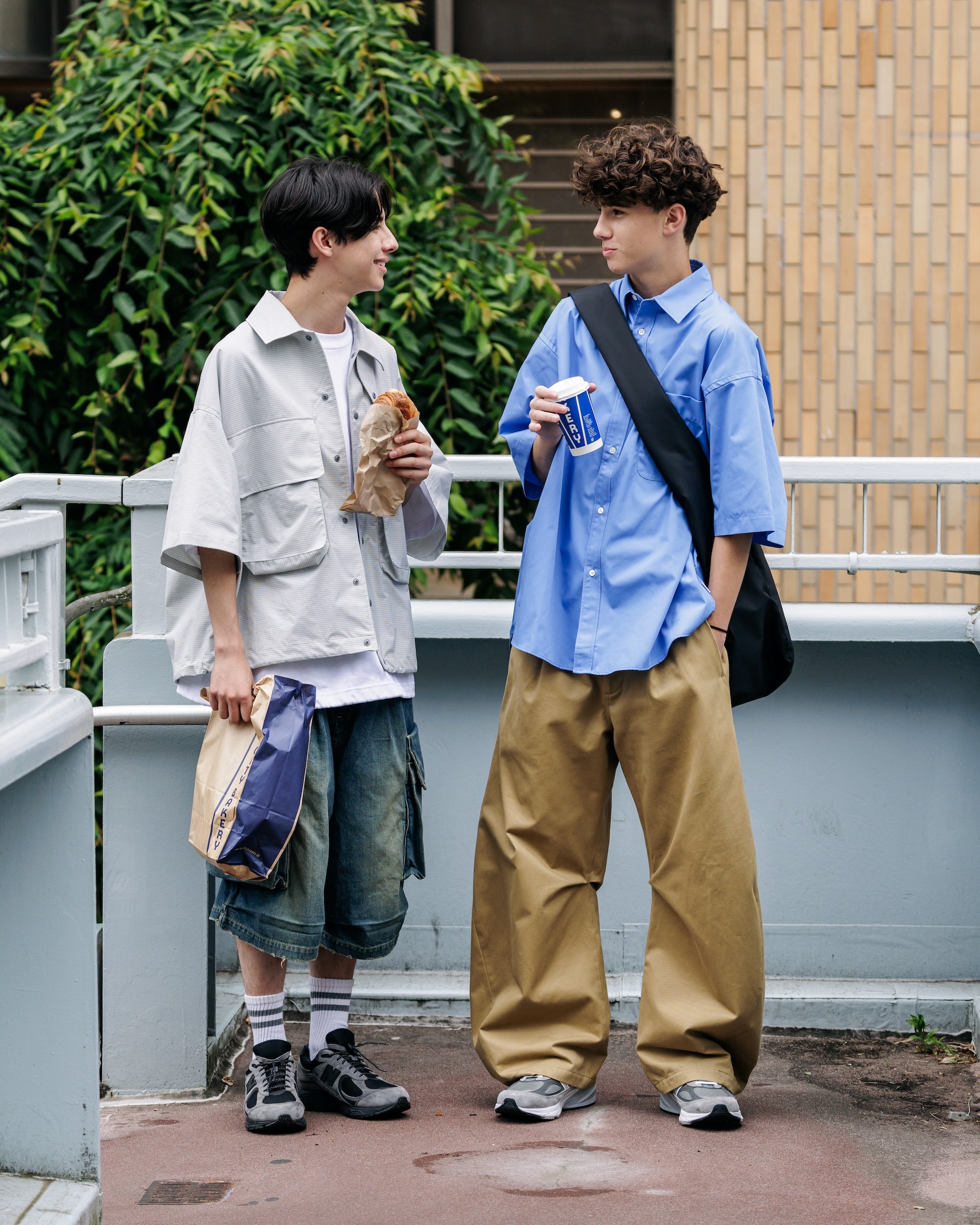 【6.4 WED 20:00- IN STOCK】GRAPH CHECK WADING S/S SHIRT JACKET (WHITE×BLACK)