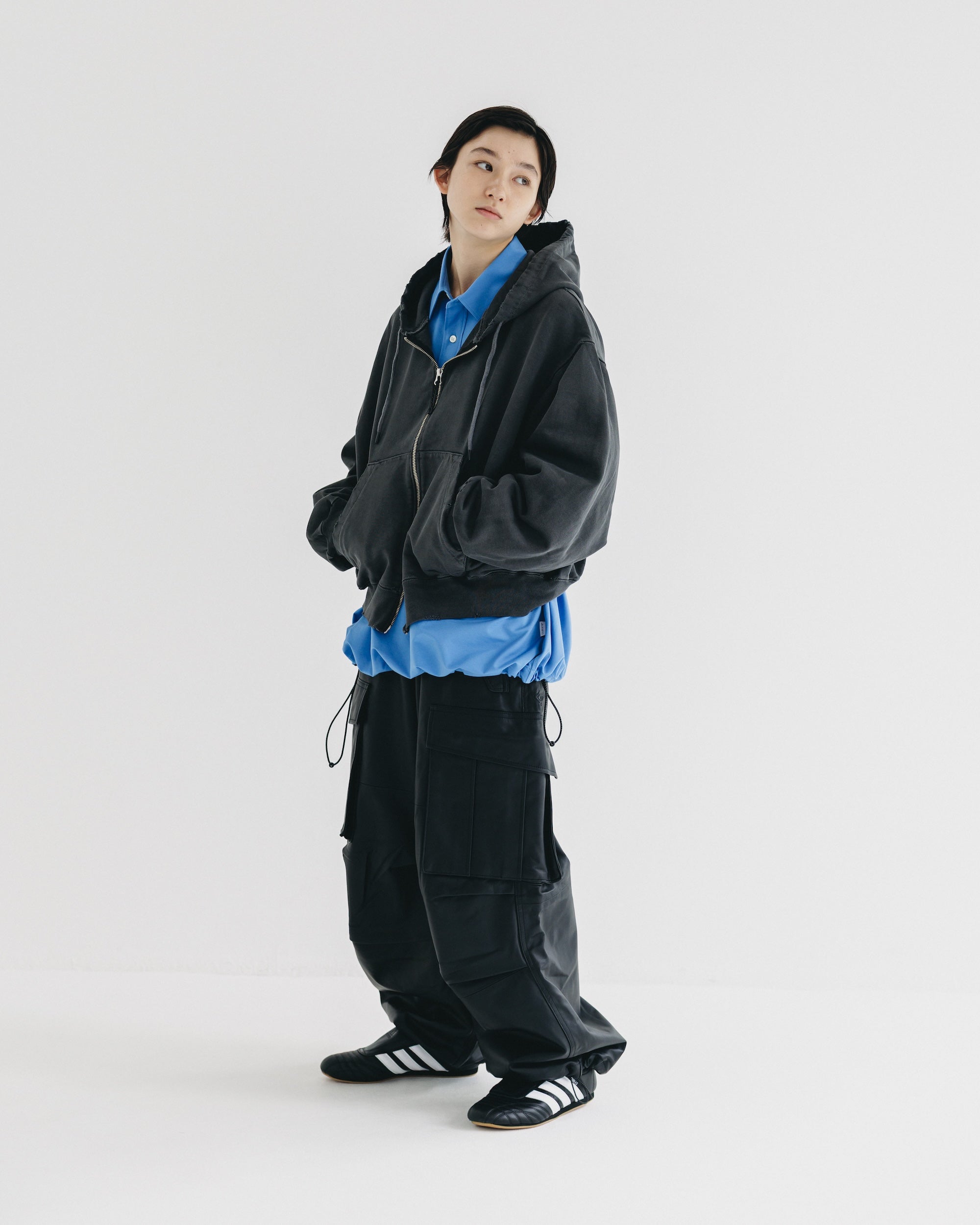 【9.27 SAT 20:00- IN STOCK】46G KNIT EVERYDAY PULLOVER L/S SHIRT (SAX BLUE)