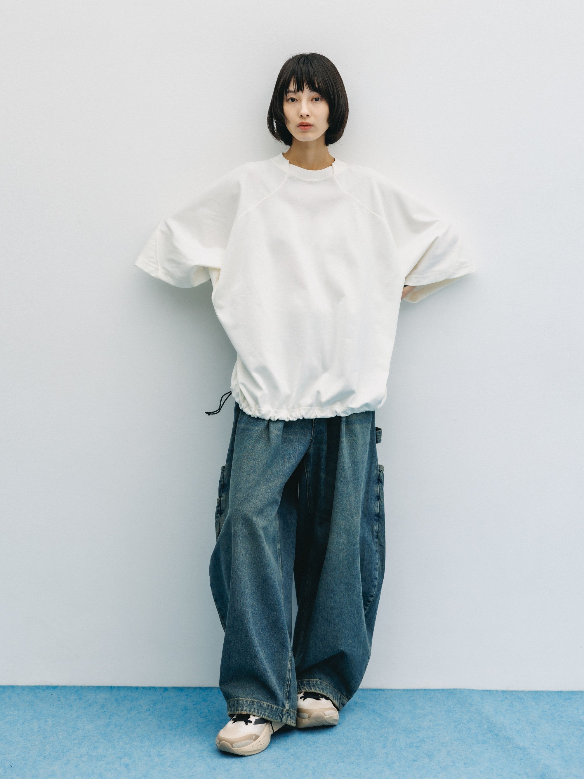 【6.6 SAT 20:00- IN STOCK】BLANK GAME S/S T-SHIRT WITH DRAWSTRINGS  (OFF)