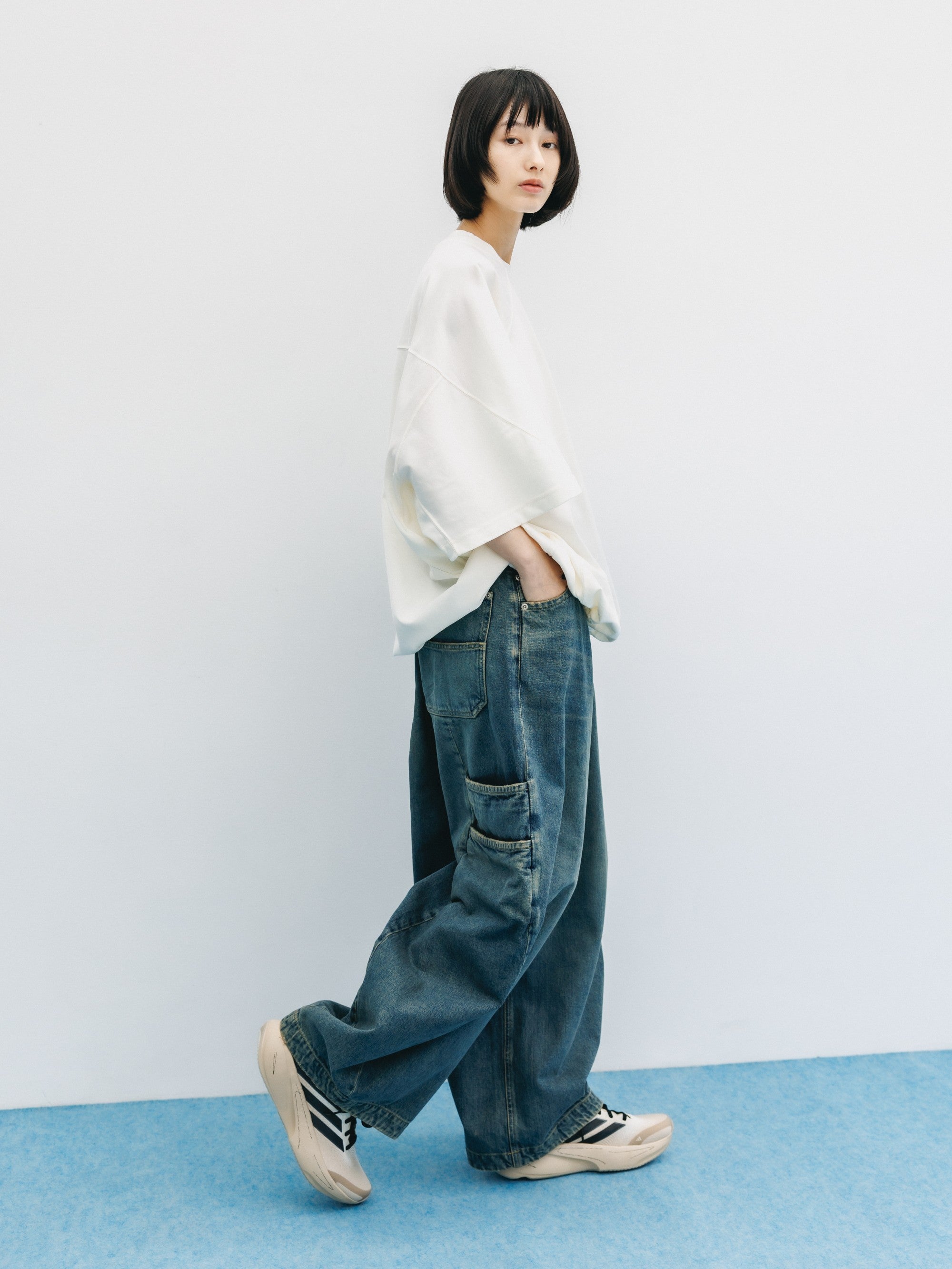 【6.6 SAT 20:00- IN STOCK】BLANK GAME S/S T-SHIRT WITH DRAWSTRINGS  (OFF)