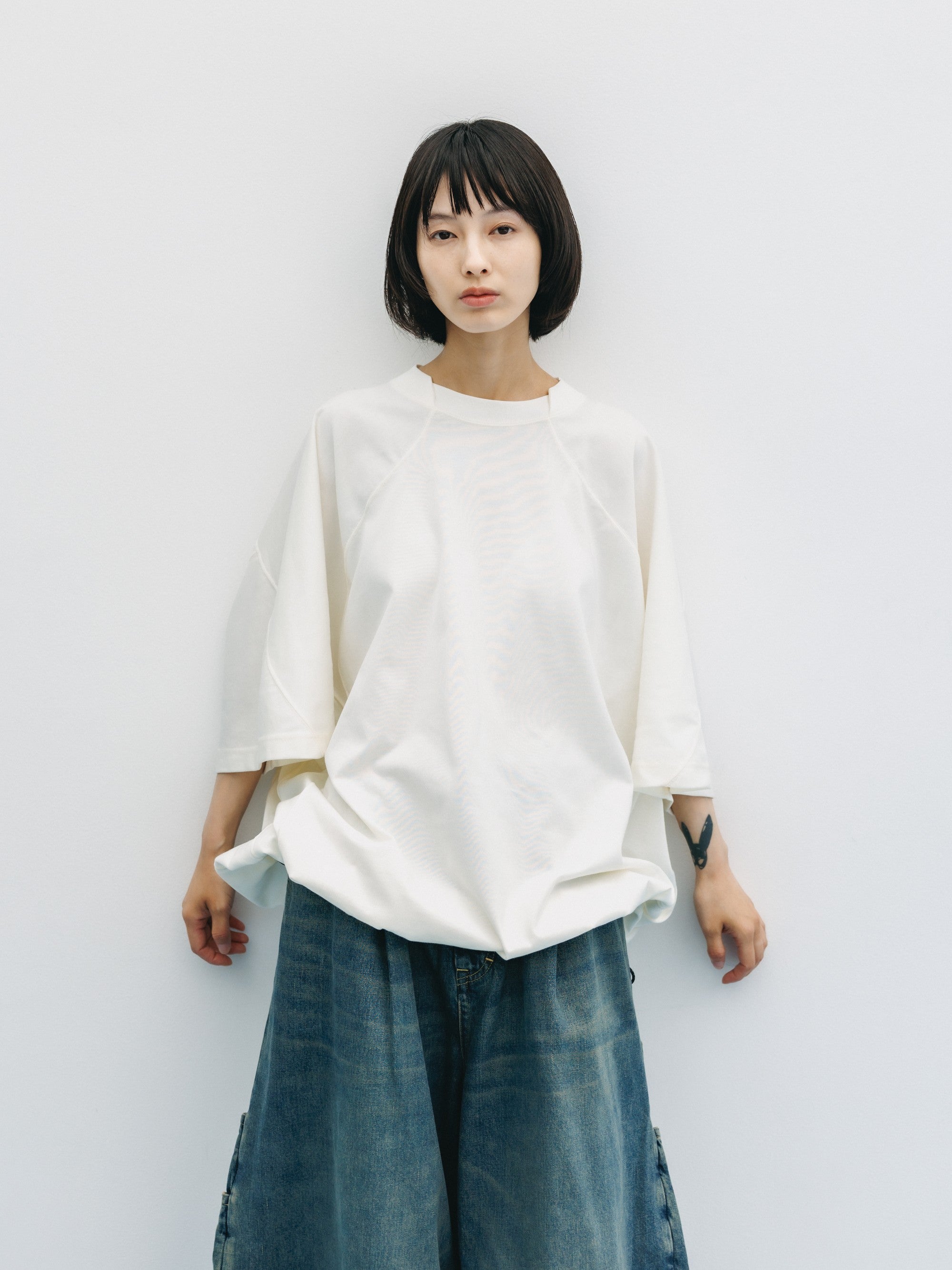 【6.6 SAT 20:00- IN STOCK】BLANK GAME S/S T-SHIRT WITH DRAWSTRINGS  (OFF)