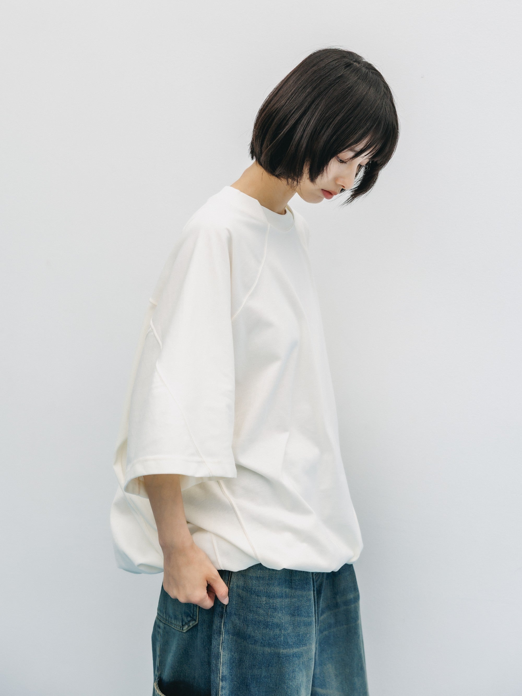 【6.6 SAT 20:00- IN STOCK】BLANK GAME S/S T-SHIRT WITH DRAWSTRINGS  (OFF)
