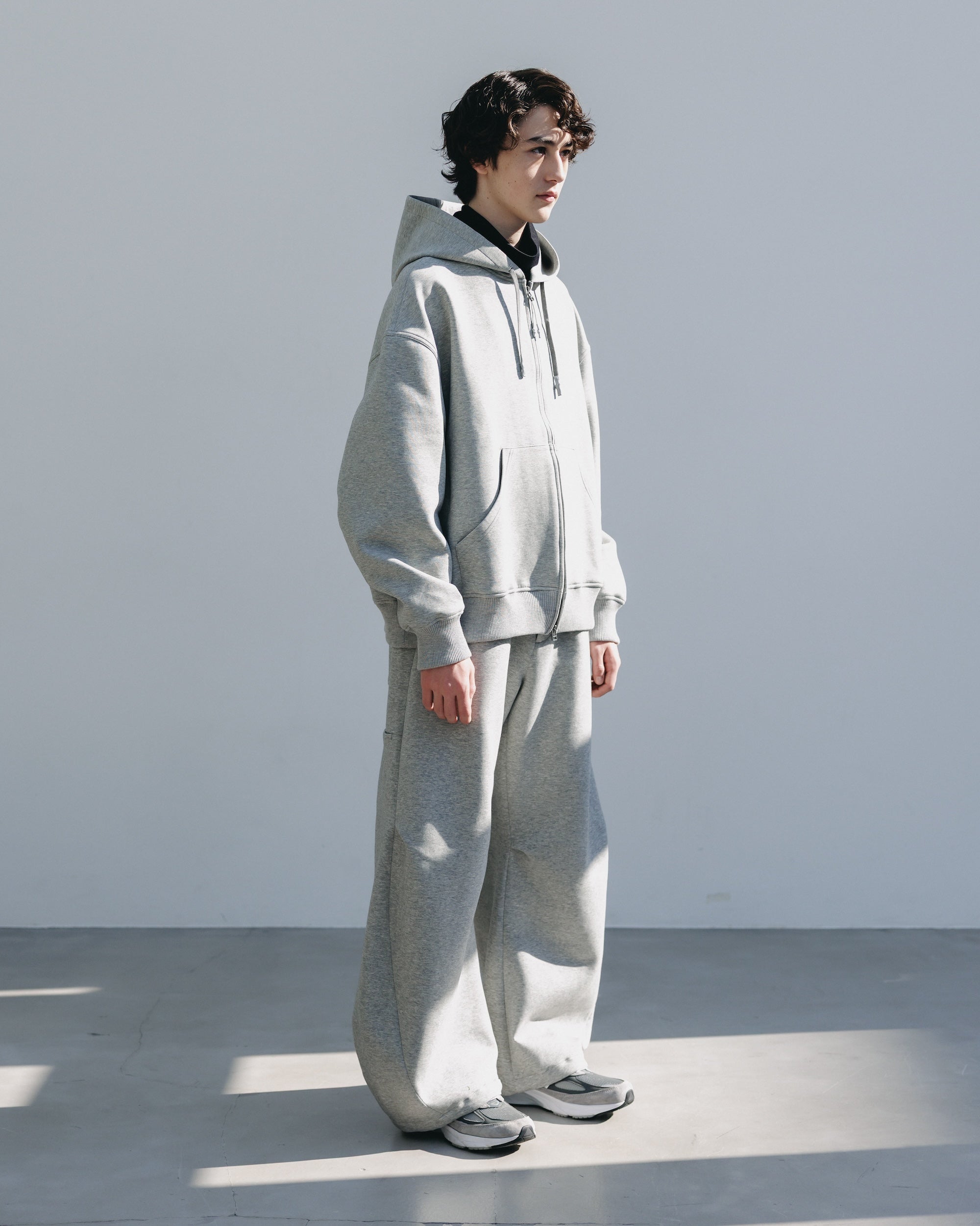 AIR COTTON CURVED PANTS (GRAY)