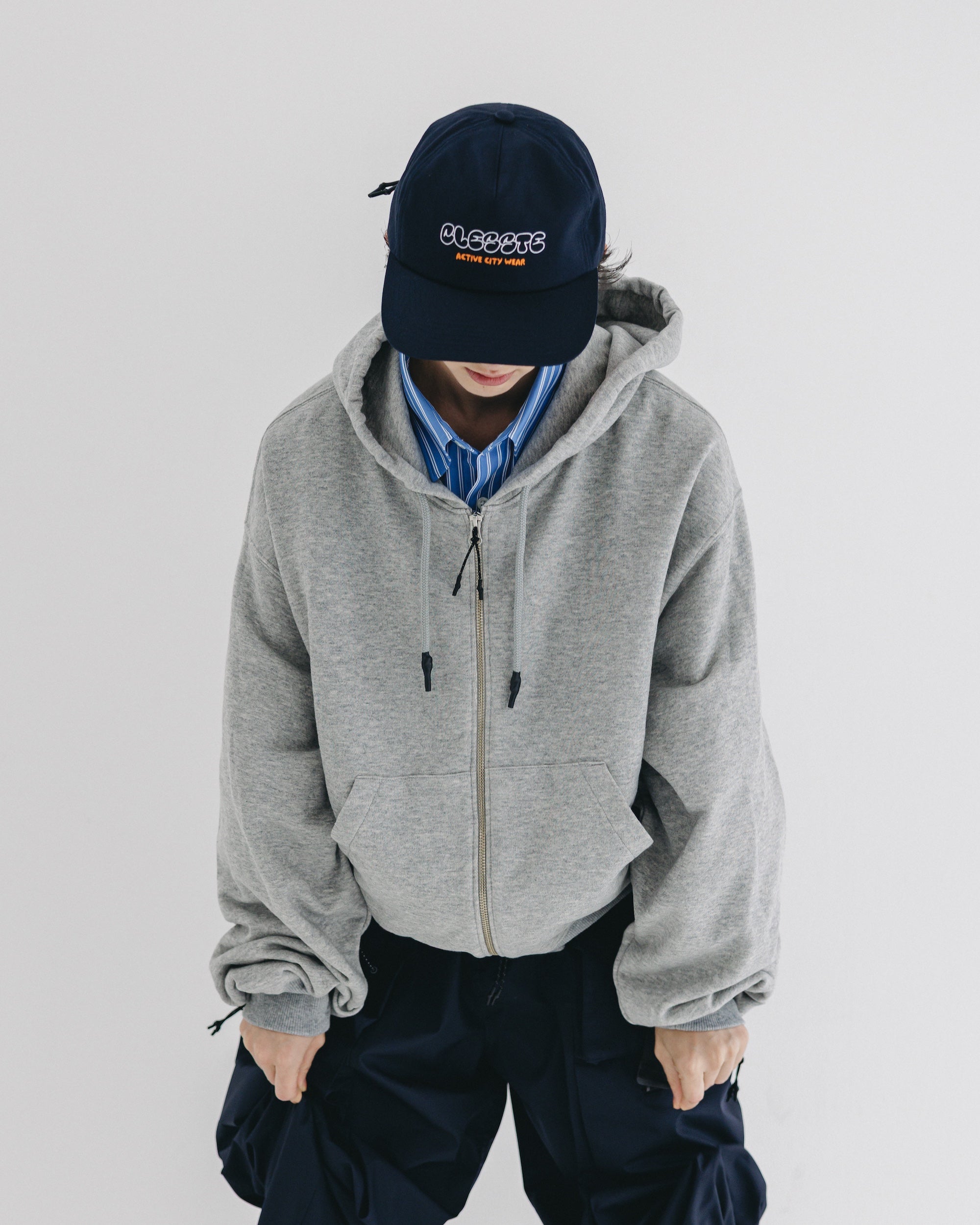 "BUBBLE LOGO" ACTIVE CITY TRUCKER CAP (NAVY×WHITE)