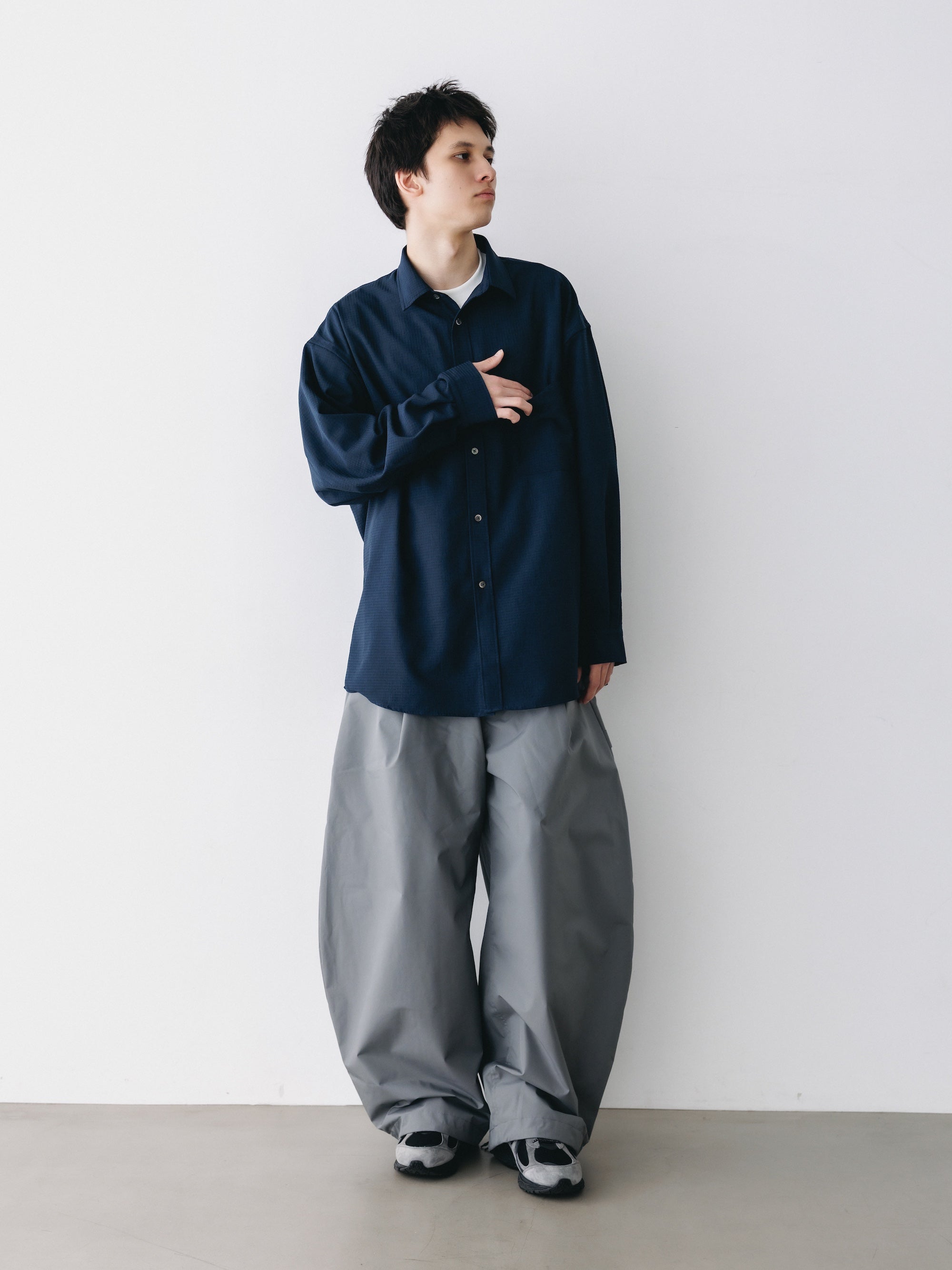 【4.29 WED 20:00- IN STOCK】SHADOW GINGHAM CHECK EVERYDAY L/S SHIRT (NAVY)