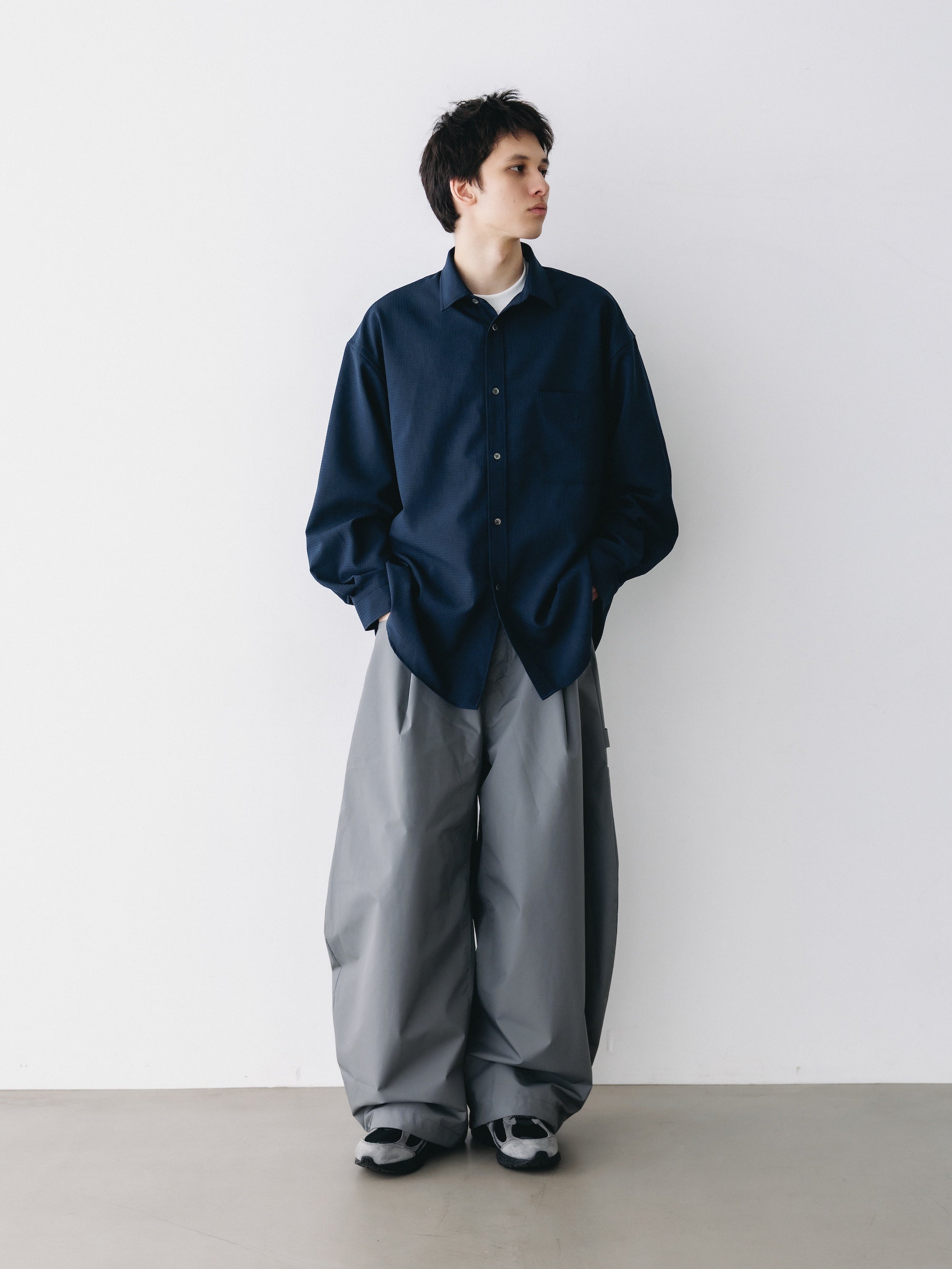 【4.29 WED 20:00- IN STOCK】SHADOW GINGHAM CHECK EVERYDAY L/S SHIRT (NAVY)