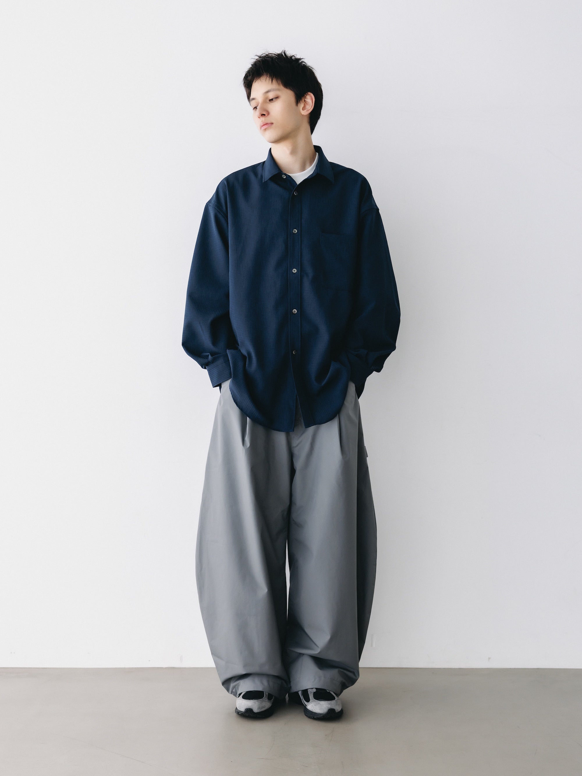 【4.29 WED 20:00- IN STOCK】SHADOW GINGHAM CHECK EVERYDAY L/S SHIRT (NAVY)