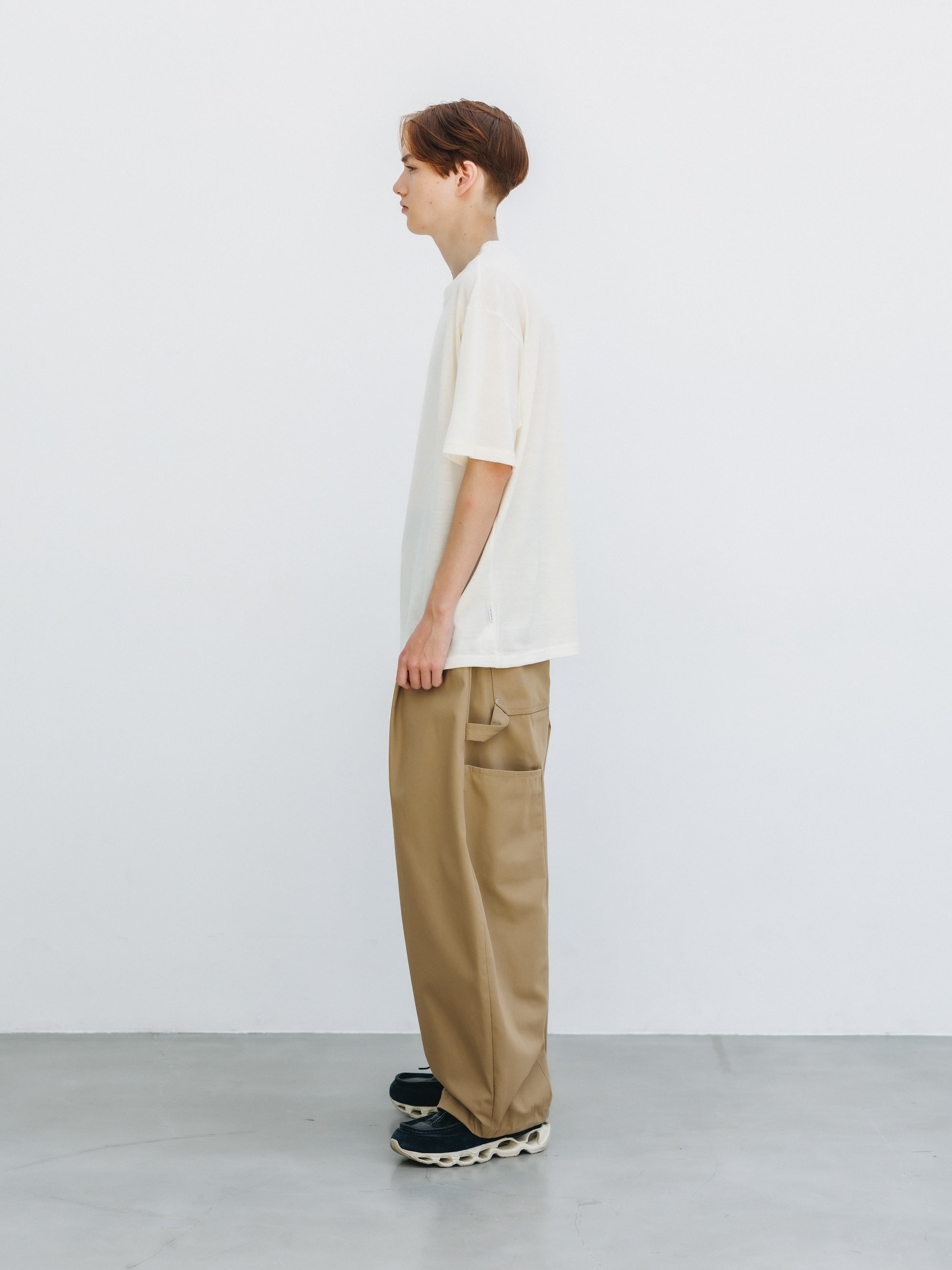WASHABLE WOOL S/S T-SHIRT (WHITE)