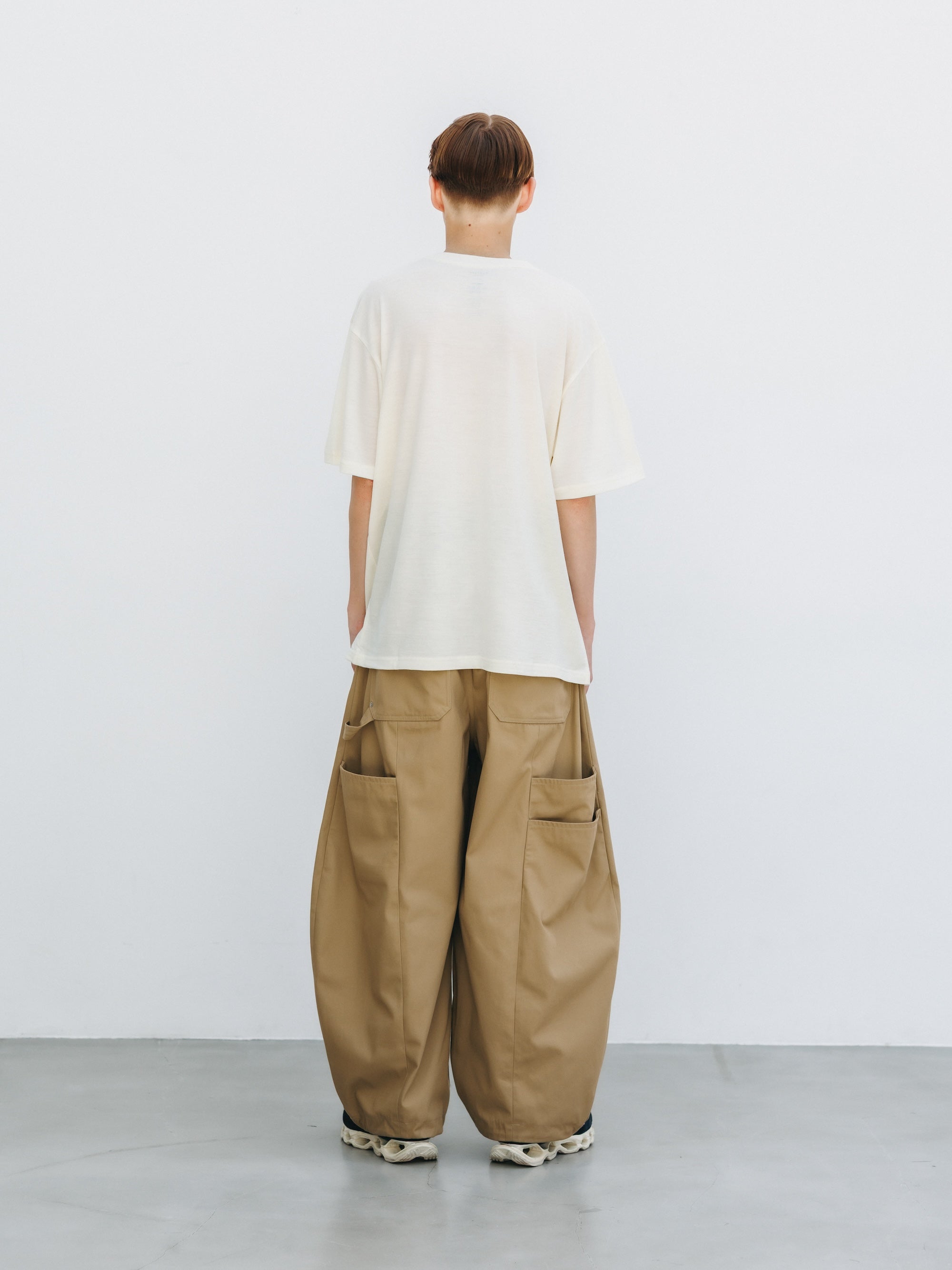WASHABLE WOOL S/S T-SHIRT (WHITE)