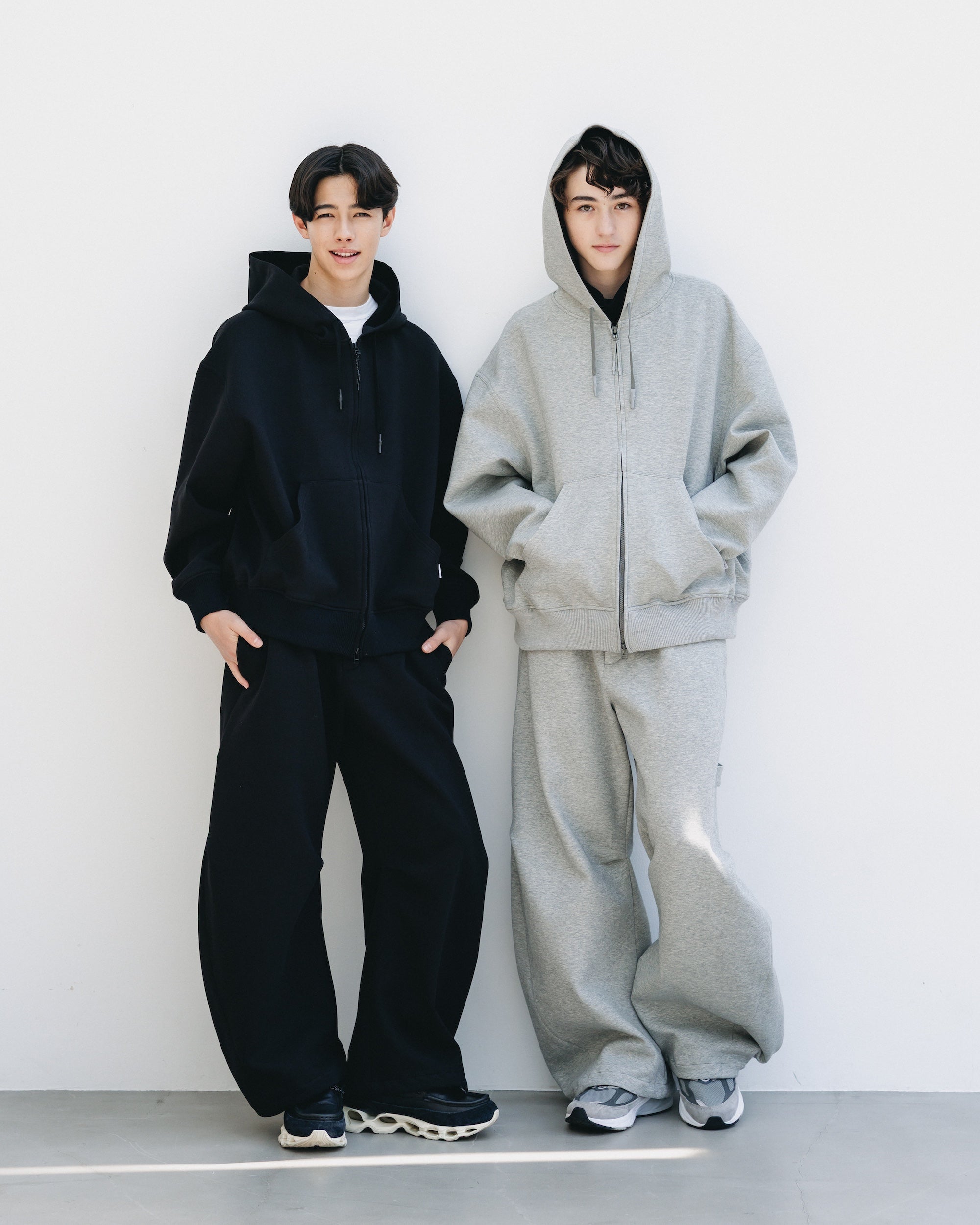 AIR COTTON CURVED PANTS (BLACK)