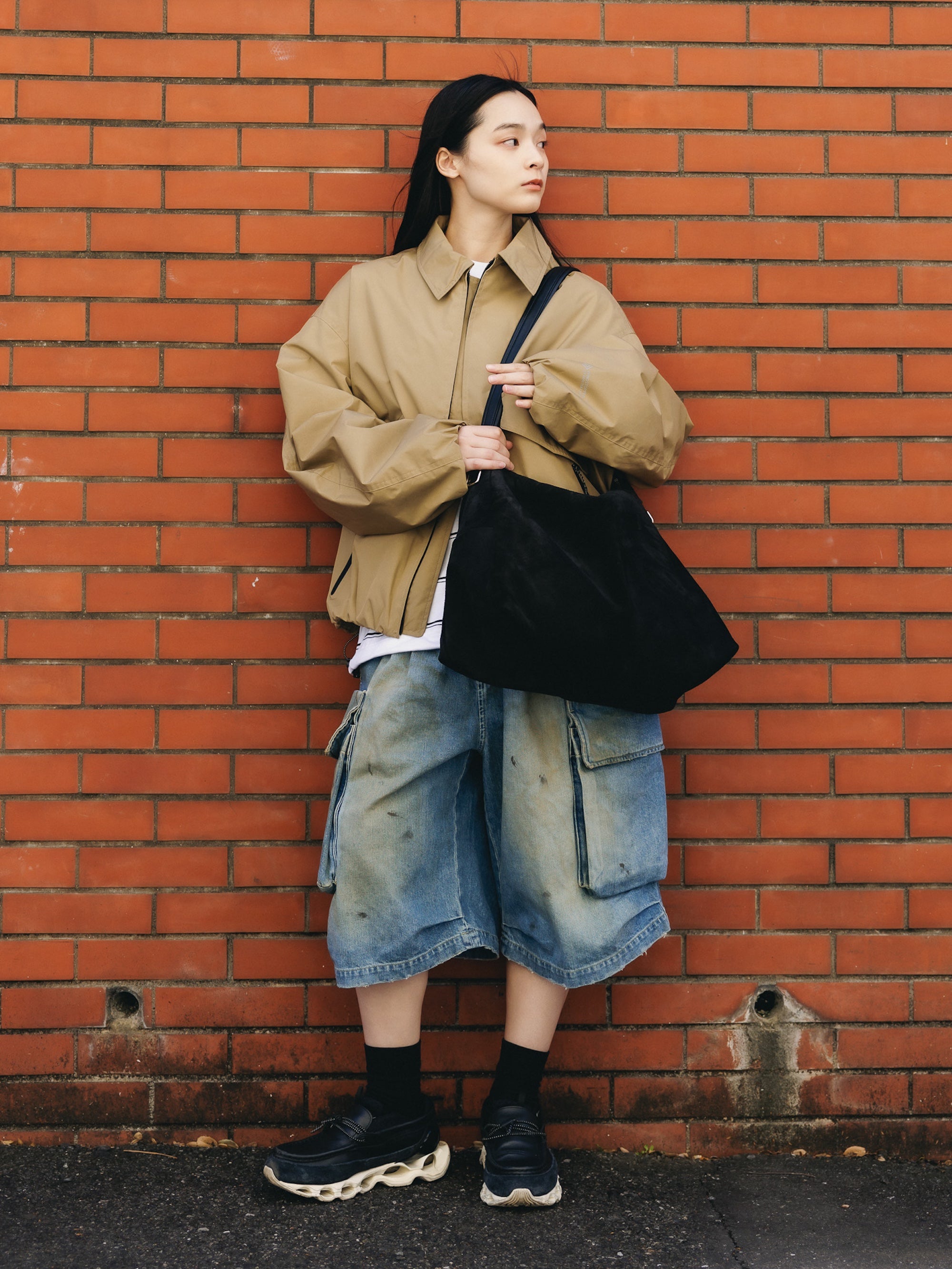 【4.11 SAT 20:00 IN STOCK】SUEDE NOMAD BAG (BLACK)