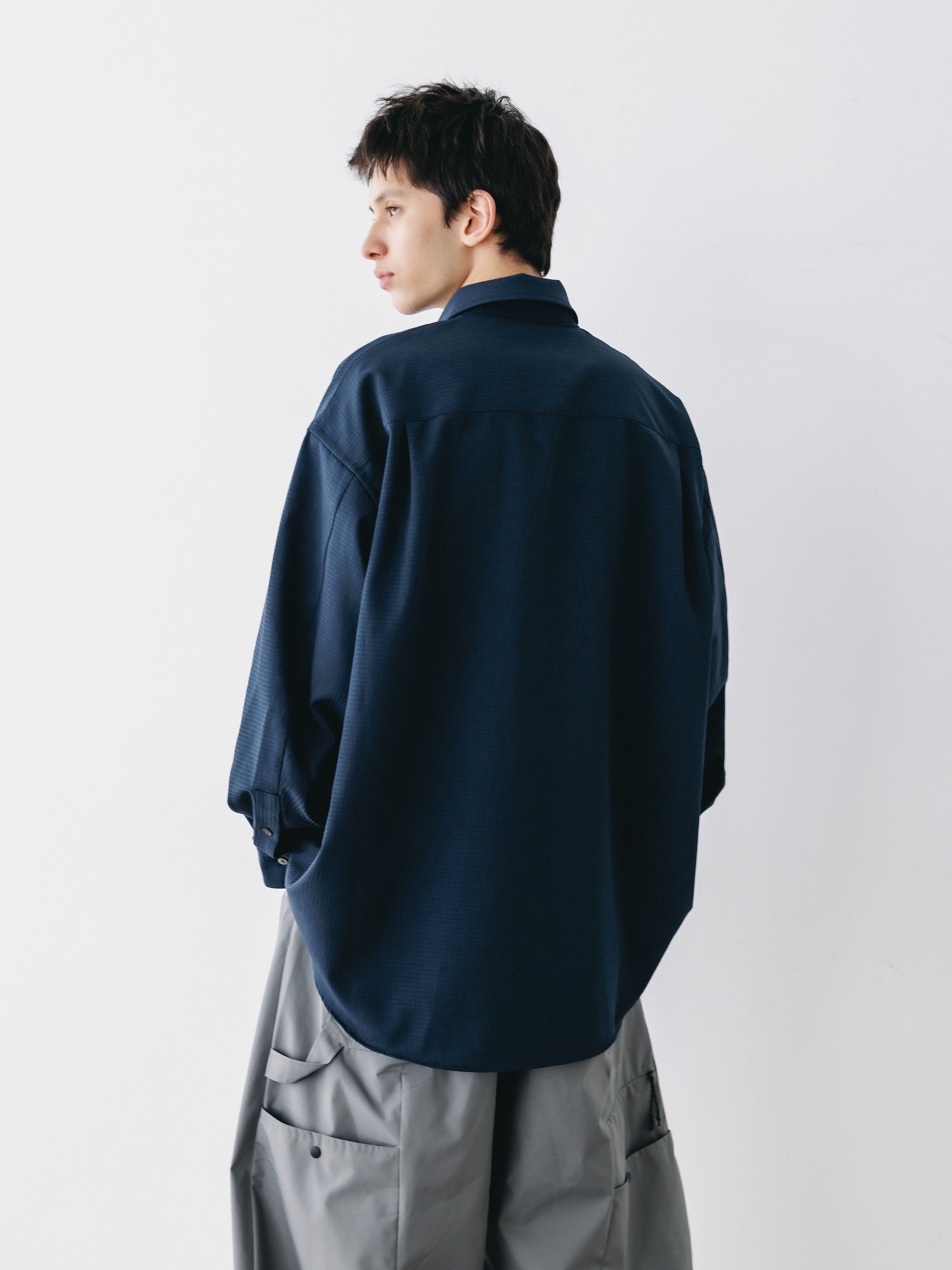 【4.29 WED 20:00- IN STOCK】SHADOW GINGHAM CHECK EVERYDAY L/S SHIRT (NAVY)