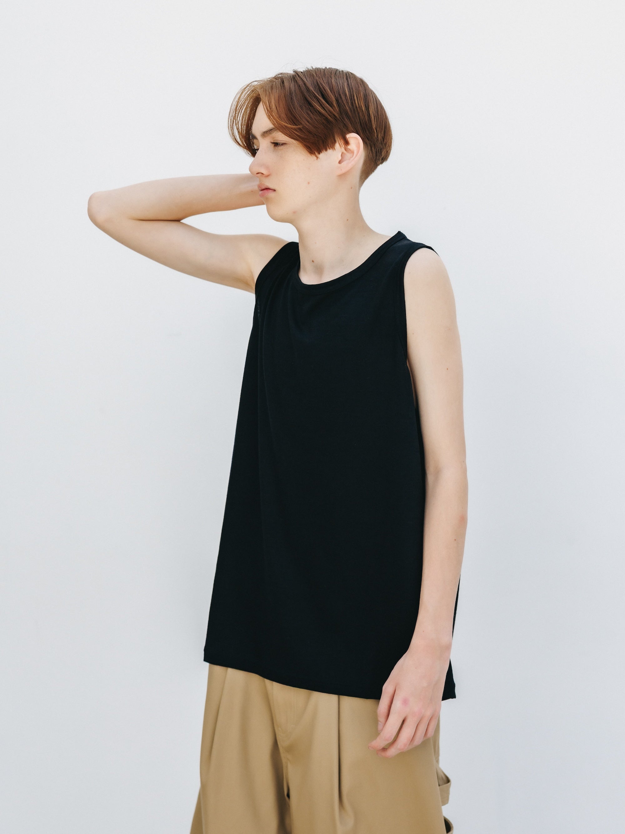 WASHABLE WOOL TANK TOP (BLACK)