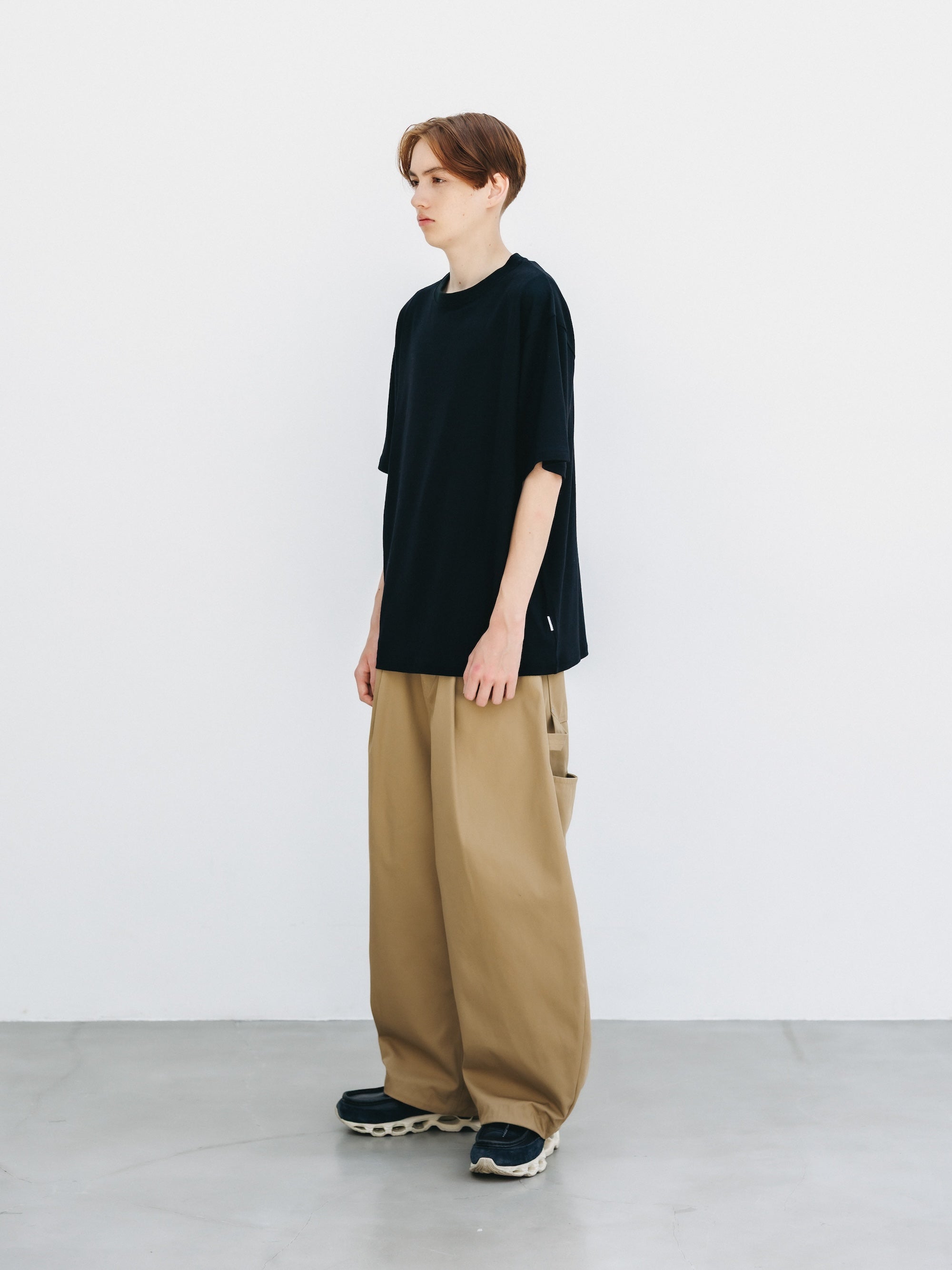 WASHABLE WOOL S/S T-SHIRT (BLACK)