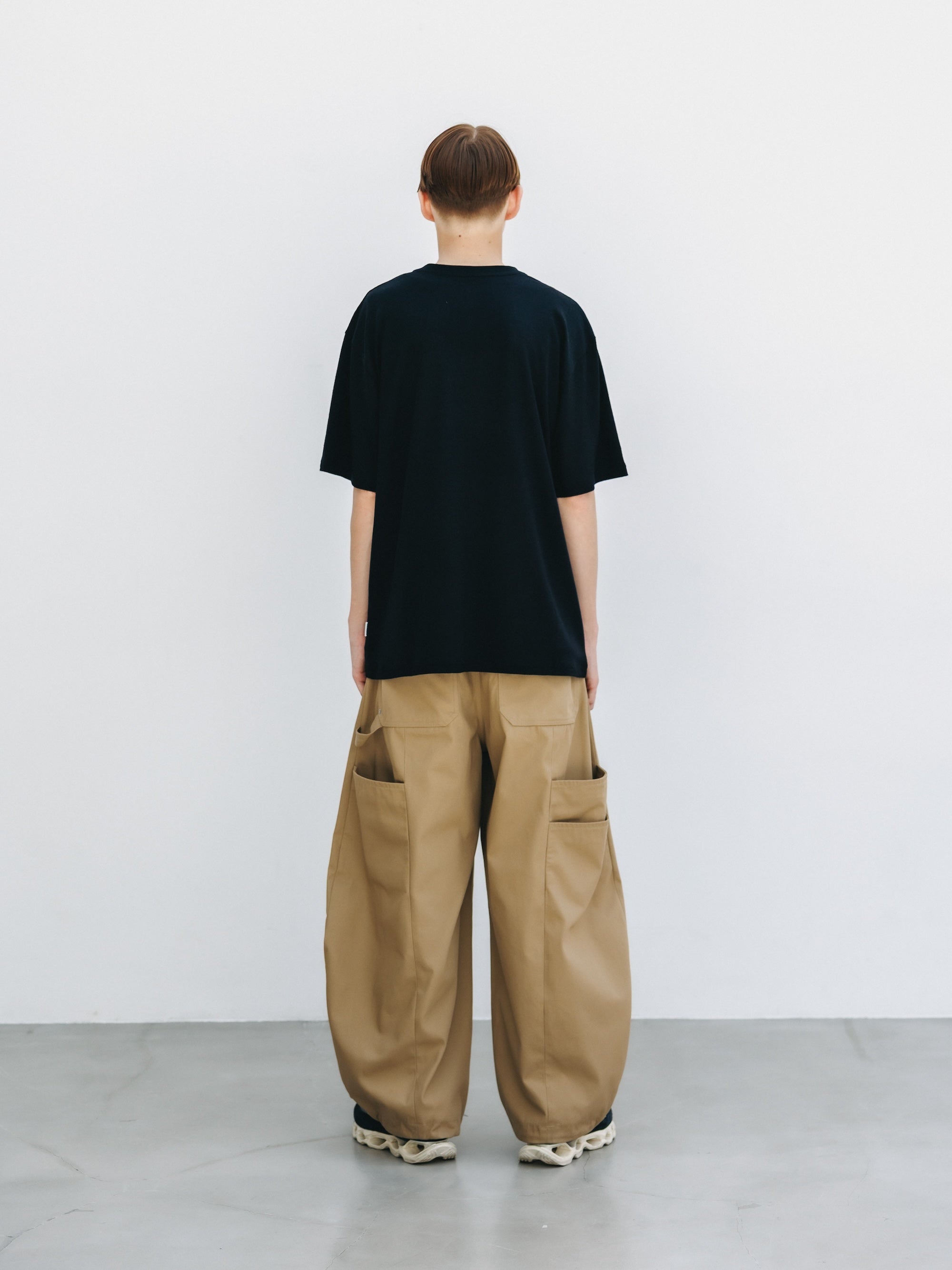 WASHABLE WOOL S/S T-SHIRT (BLACK)