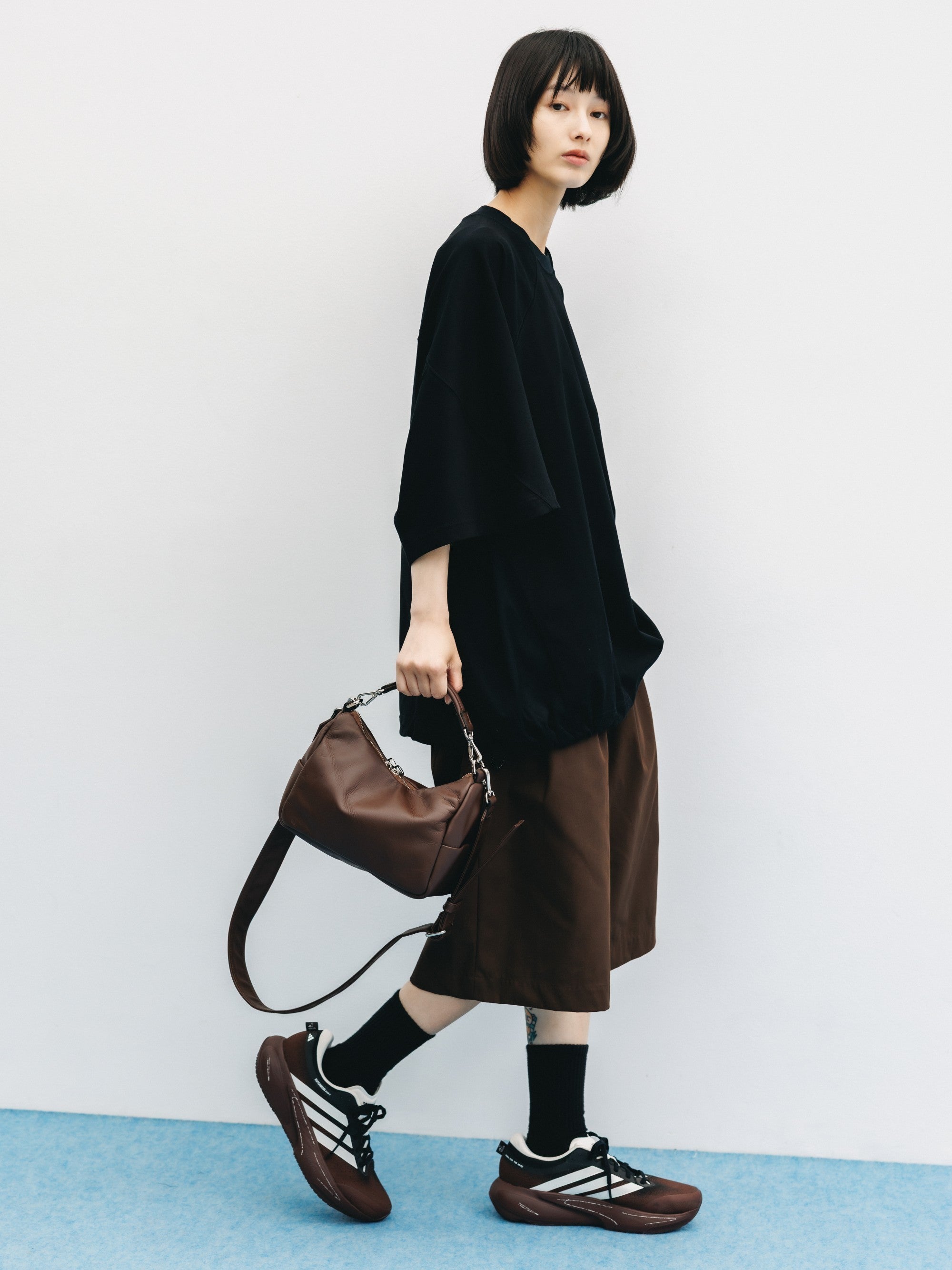 【6.6 SAT 20:00- IN STOCK】BLANK GAME S/S T-SHIRT WITH DRAWSTRINGS  (BLACK)