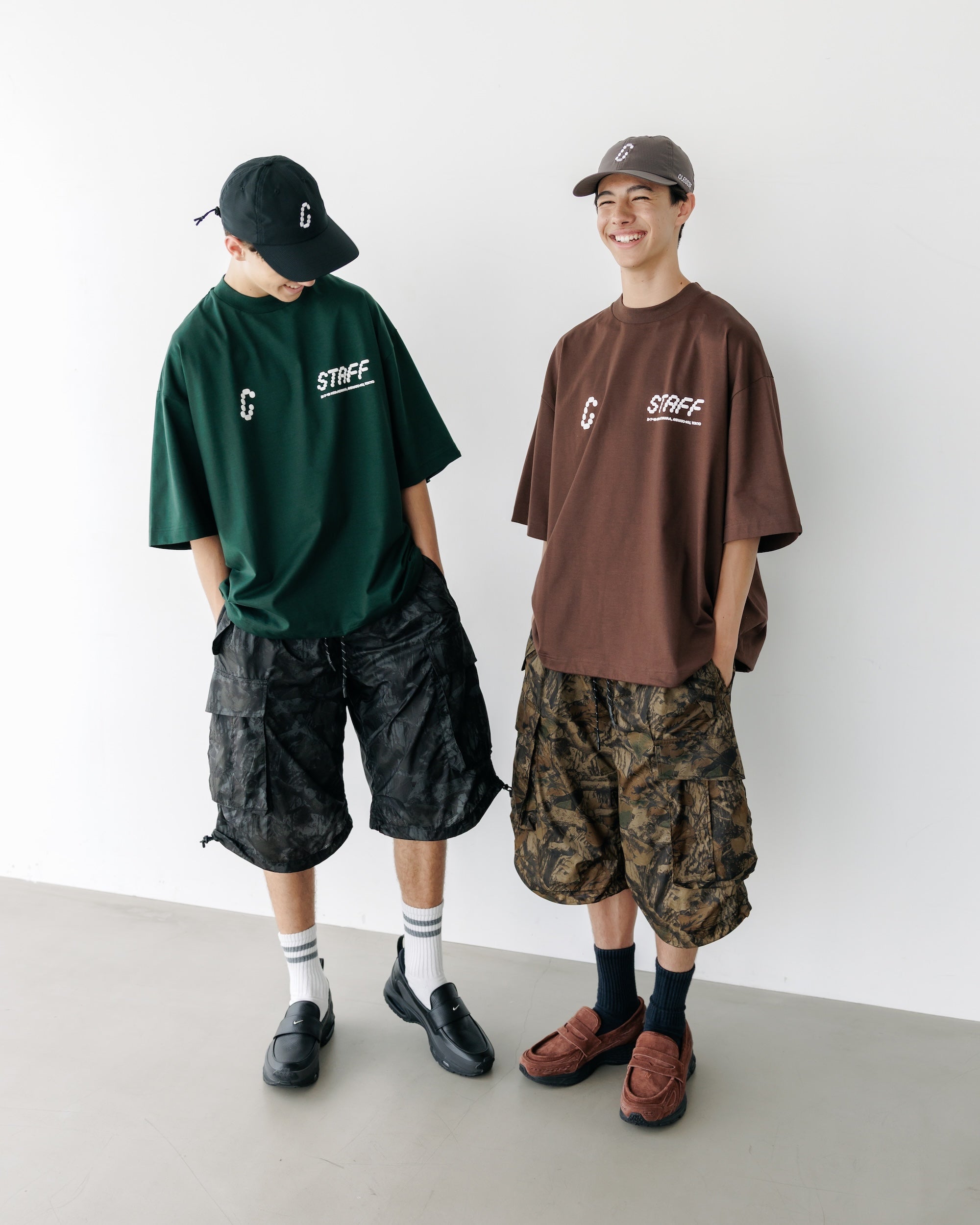 STAFF T-SHIRT WITH DRAWSTRINGS (BROWN)