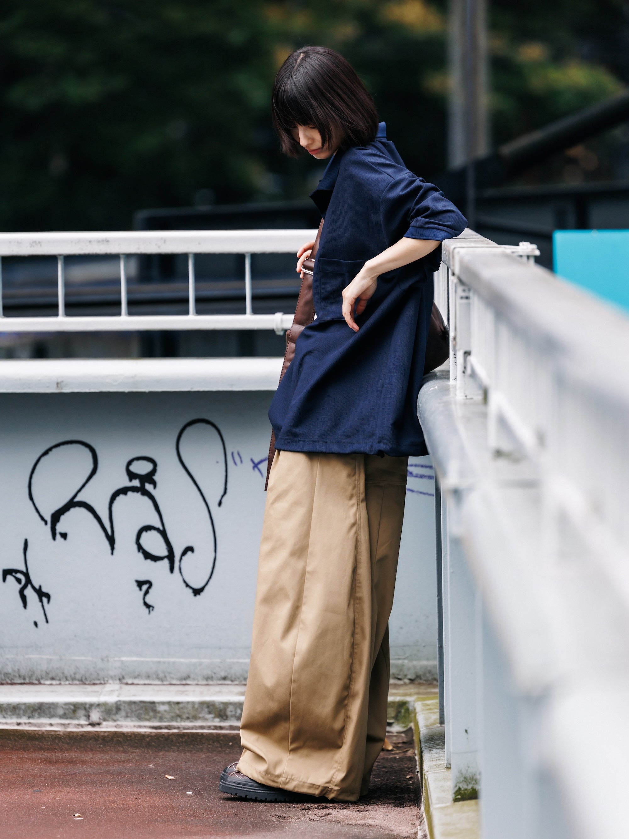 【7.11 SAT 20:00- IN STOCK】T/C GABARDINE CITY WIDE PANTS (BEIGE)