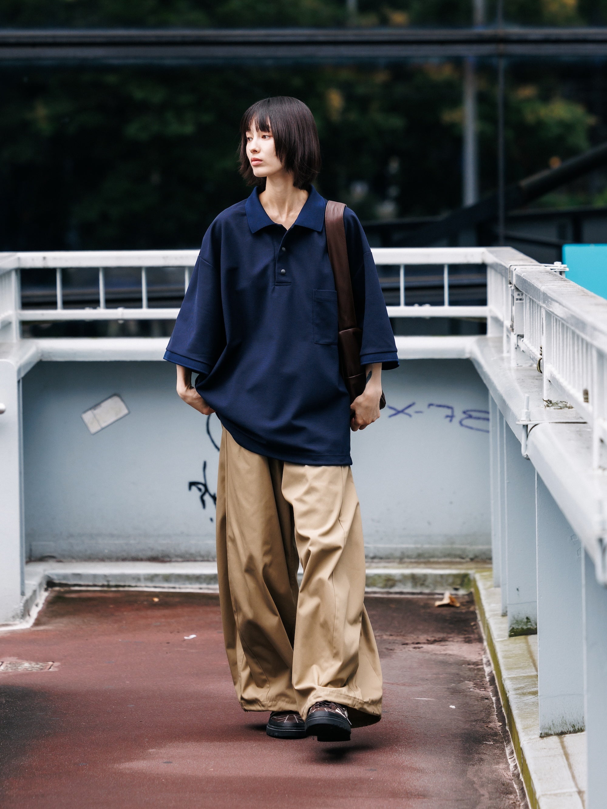 【7.11 SAT 20:00- IN STOCK】T/C GABARDINE CITY WIDE PANTS (BEIGE)
