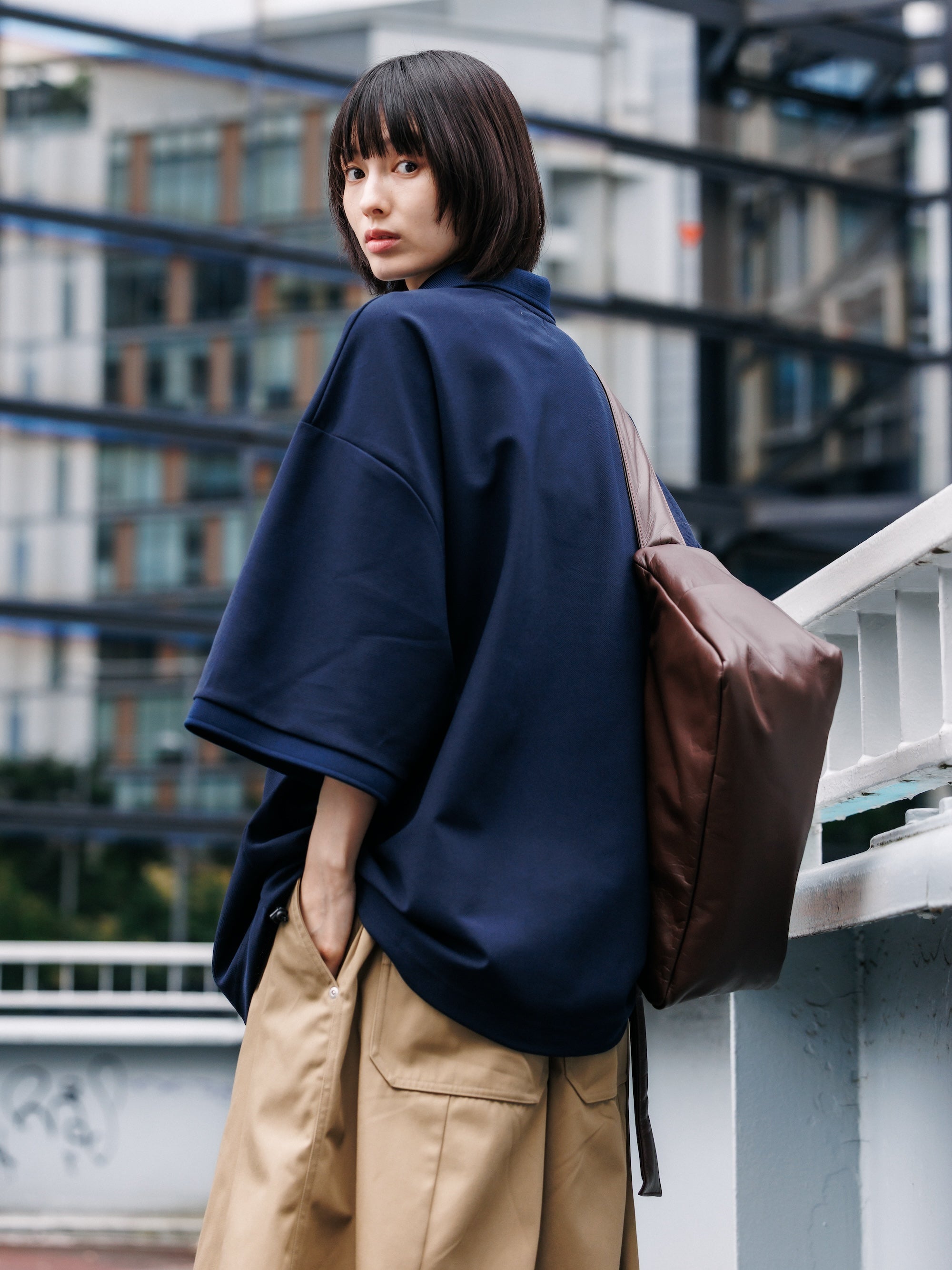 【7.11 SAT 20:00- IN STOCK】ACTIVE CITY S/S POLO SHIRT (NAVY)