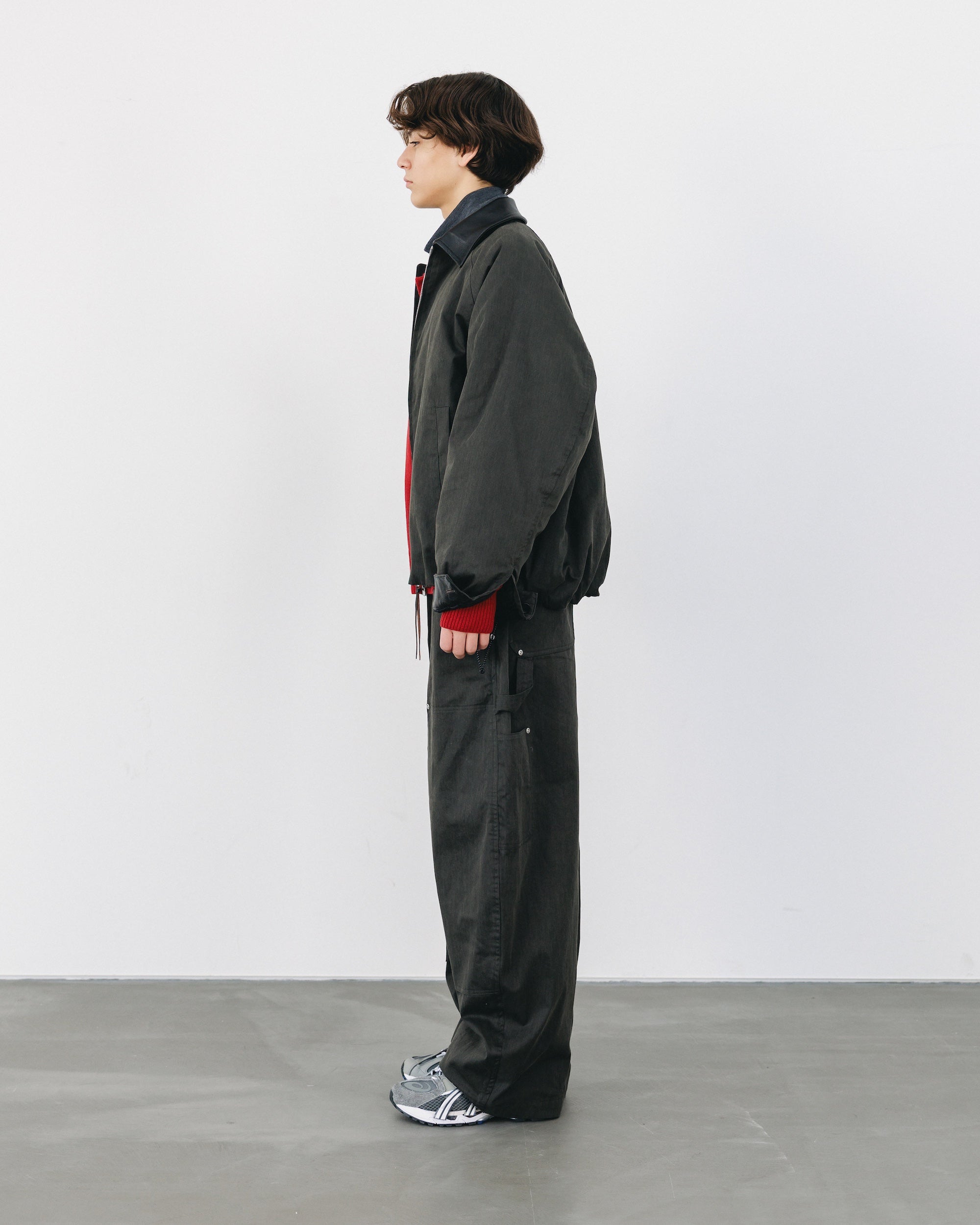 VINTAGE EFFECT PADDED CITY UTILITY JACKET (BLACK)