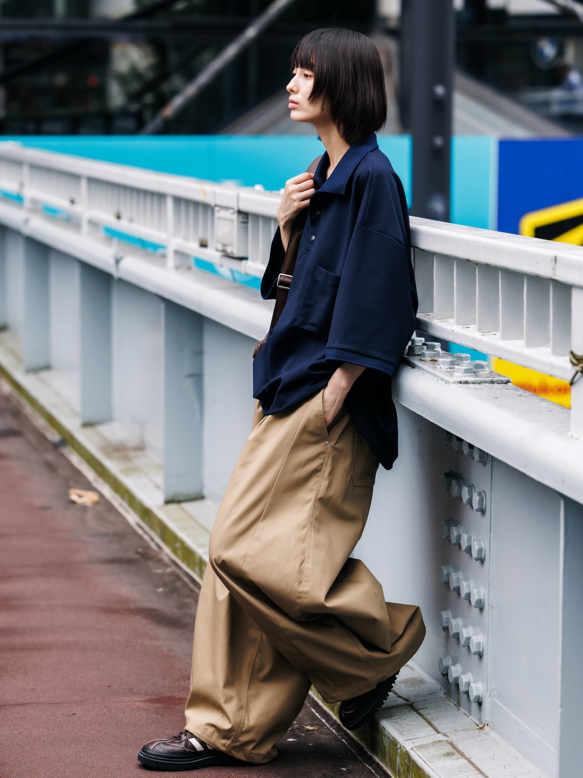 【7.11 SAT 20:00- IN STOCK】T/C GABARDINE CITY WIDE PANTS (BEIGE)