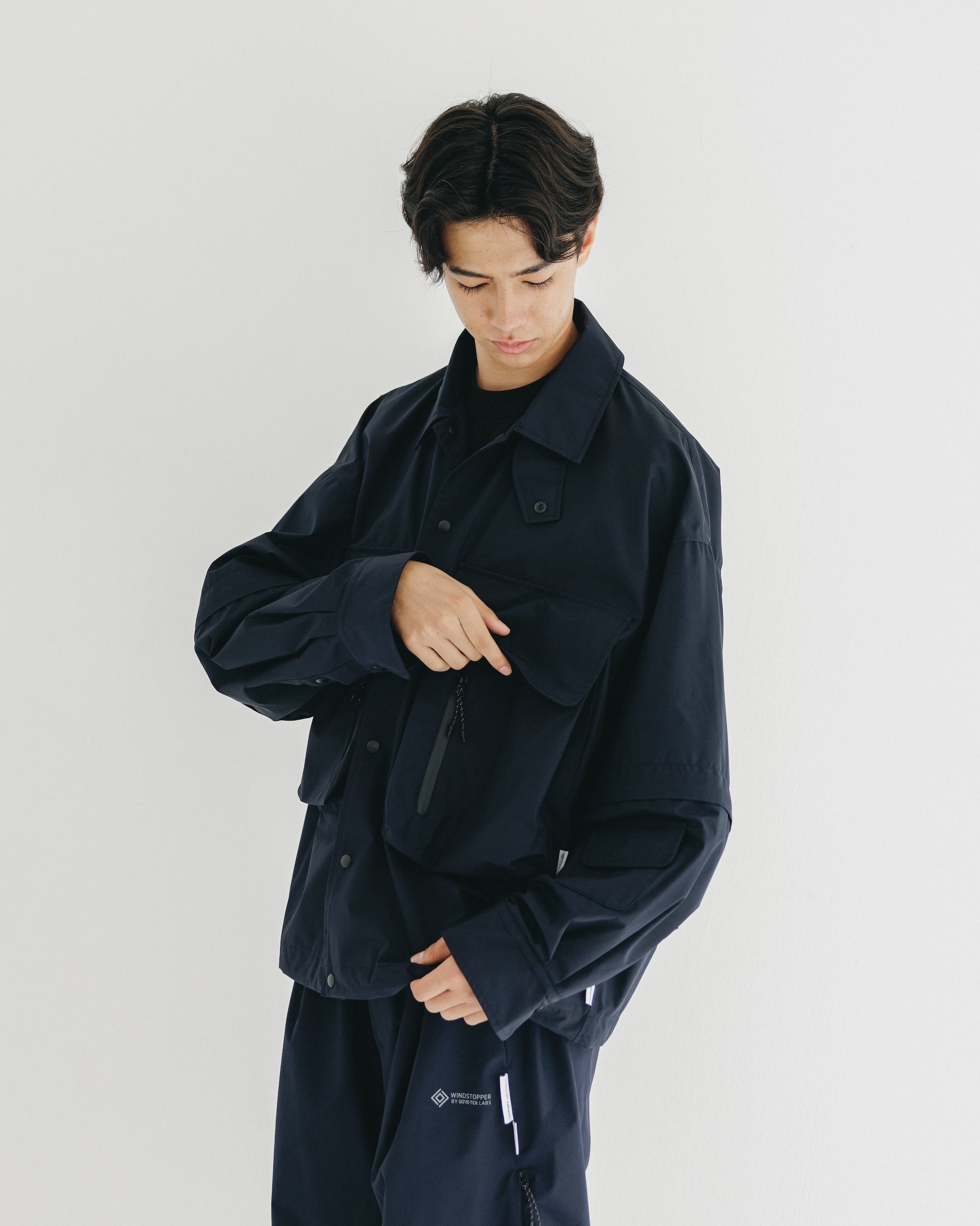 【9.10 WED 20:00- IN STOCK】+phenix WINDSTOPPER® by GORE-TEX LABS DETACHABLE WADING SHIRT JACKET (NAVY)