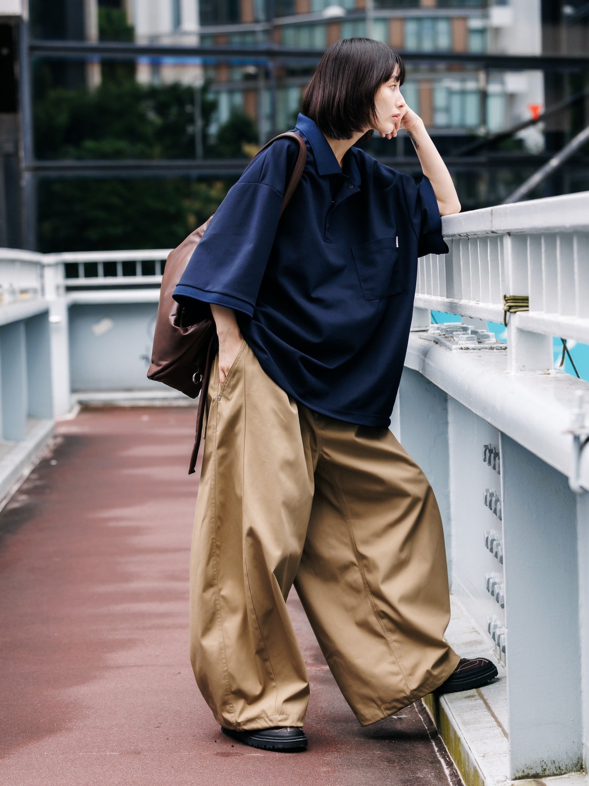 【7.11 SAT 20:00- IN STOCK】ACTIVE CITY S/S POLO SHIRT (NAVY)