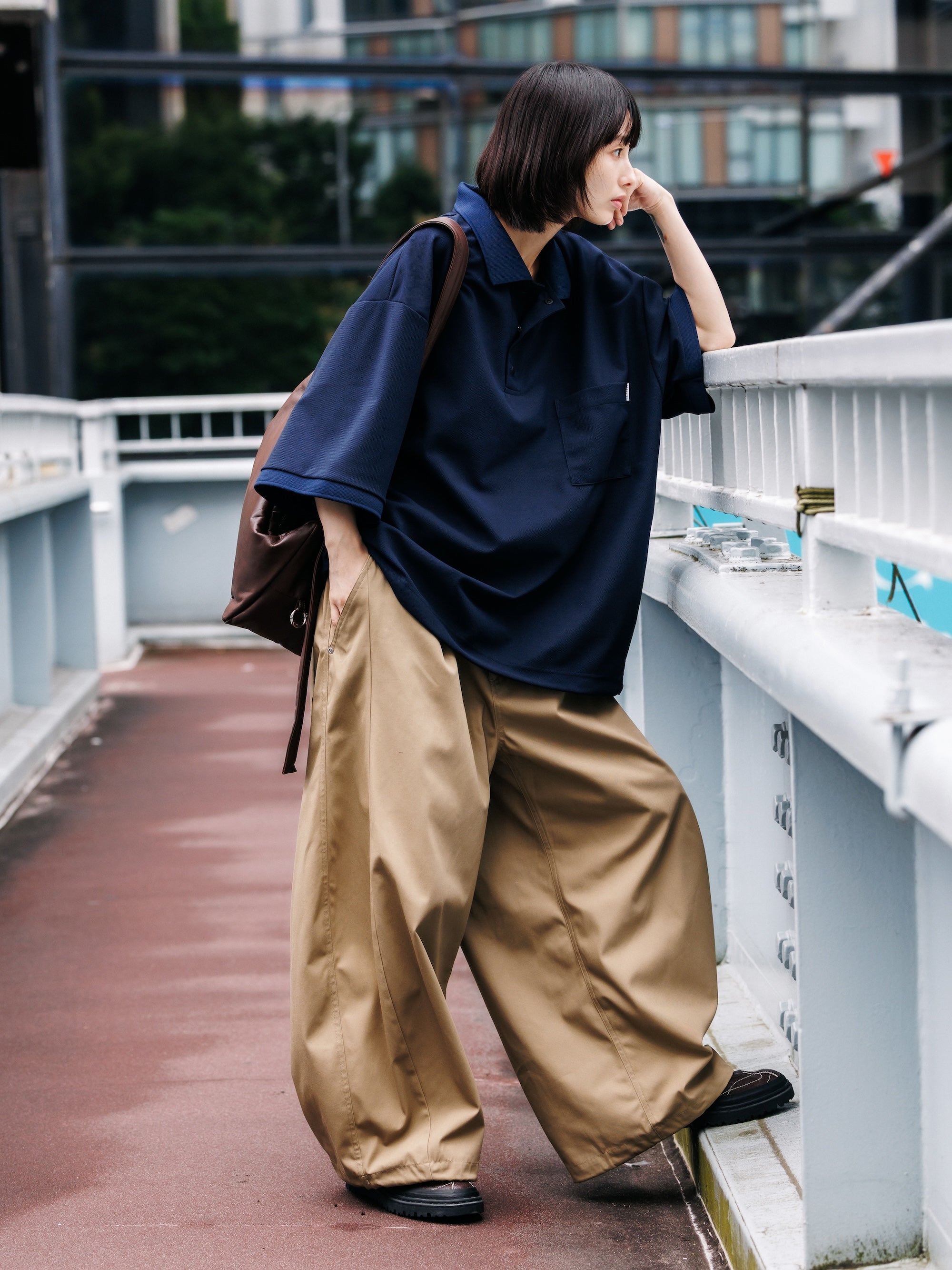 【7.11 SAT 20:00- IN STOCK】T/C GABARDINE CITY WIDE PANTS (BEIGE)