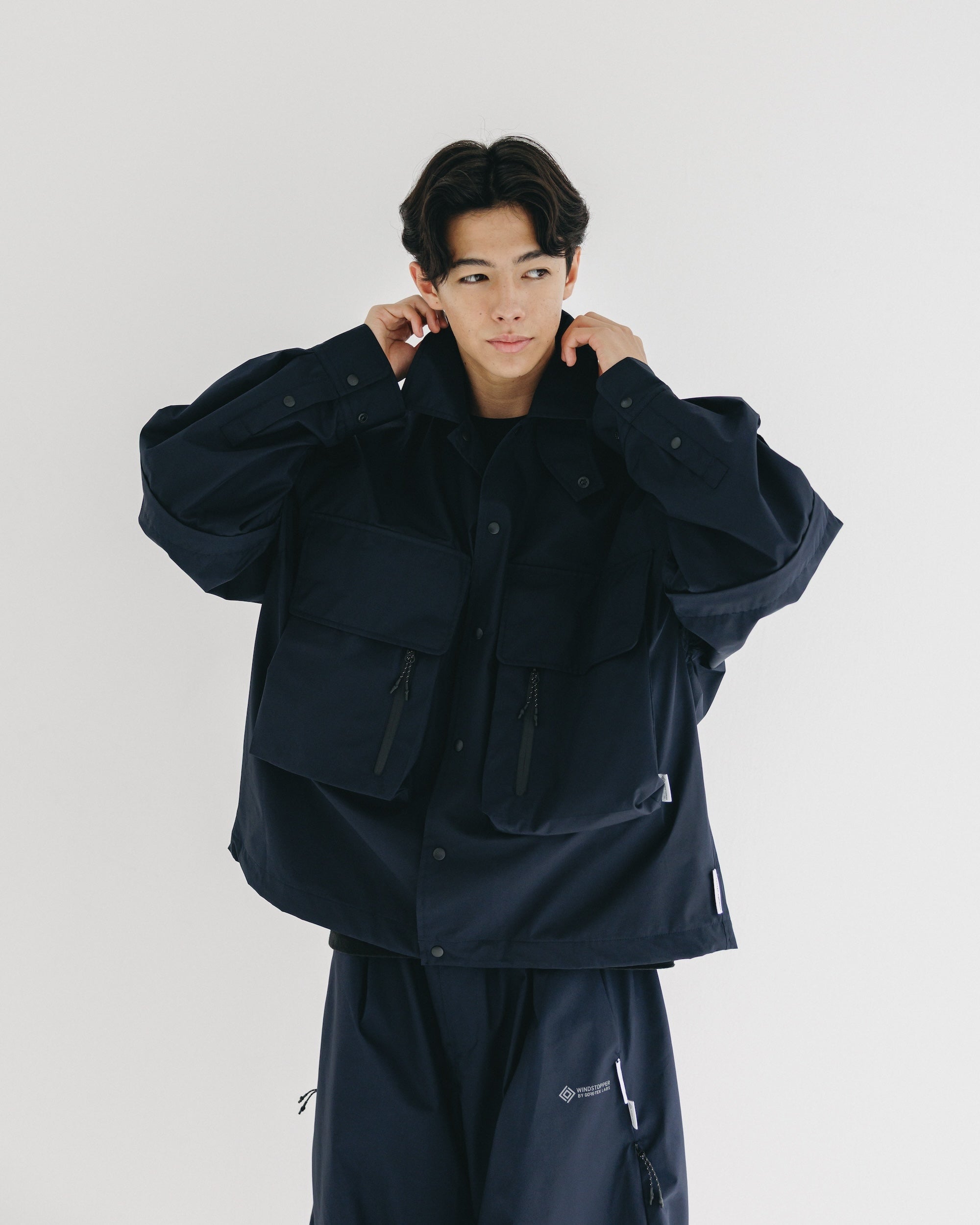 【9.10 WED 20:00- IN STOCK】+phenix WINDSTOPPER® by GORE-TEX LABS DETACHABLE WADING SHIRT JACKET (NAVY)