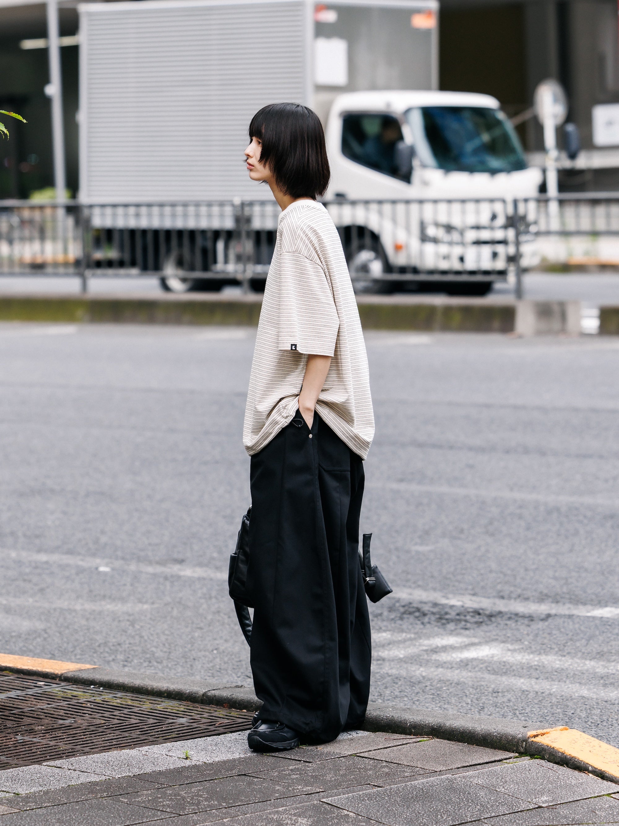 【7.11 SAT 20:00- IN STOCK】T/C GABARDINE CITY WIDE PANTS (BLACK)