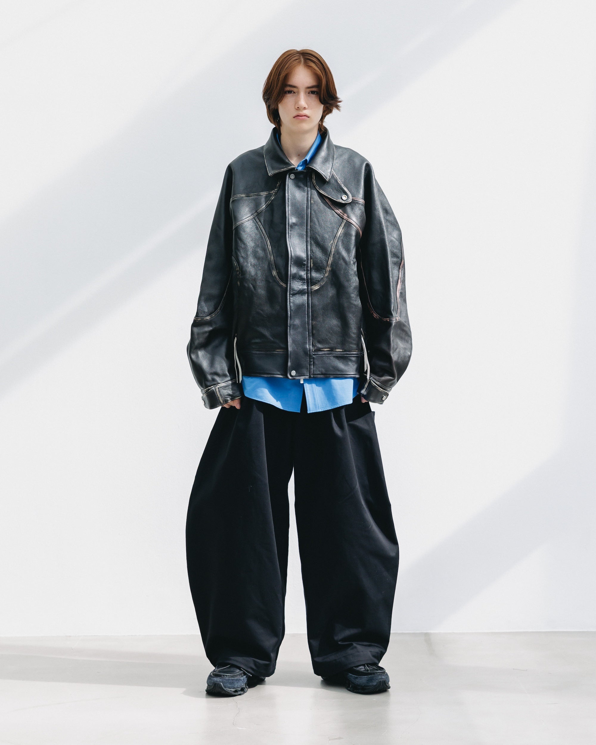 1.21 WED 20:00- IN STOCK】VINTAGE SHEEP LEATHER FUTURE JACKET (BLACK)