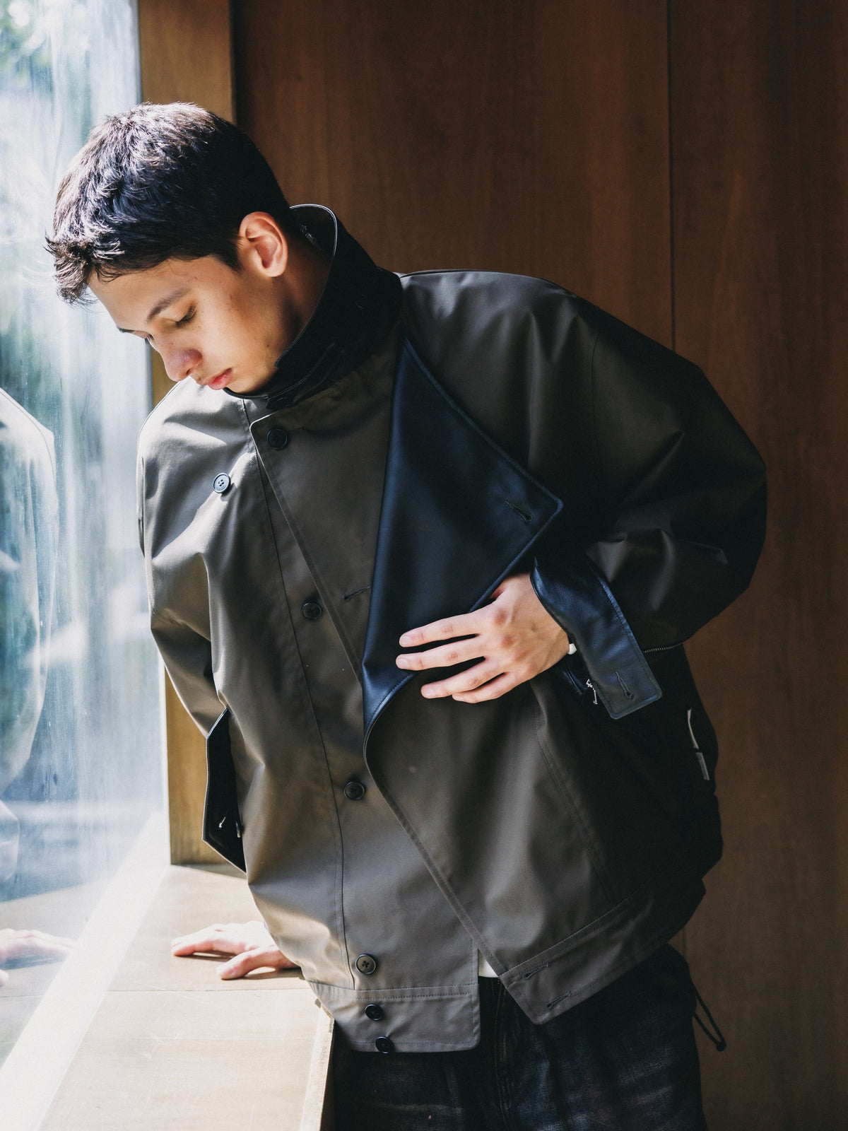 【10.24 SAT 20:00- IN STOCK】 +phenix WINDSTOPPER® by GORE-TEX LABS TWILL CITY DOUBLE FLAP JACKET (URBAN BROWN)