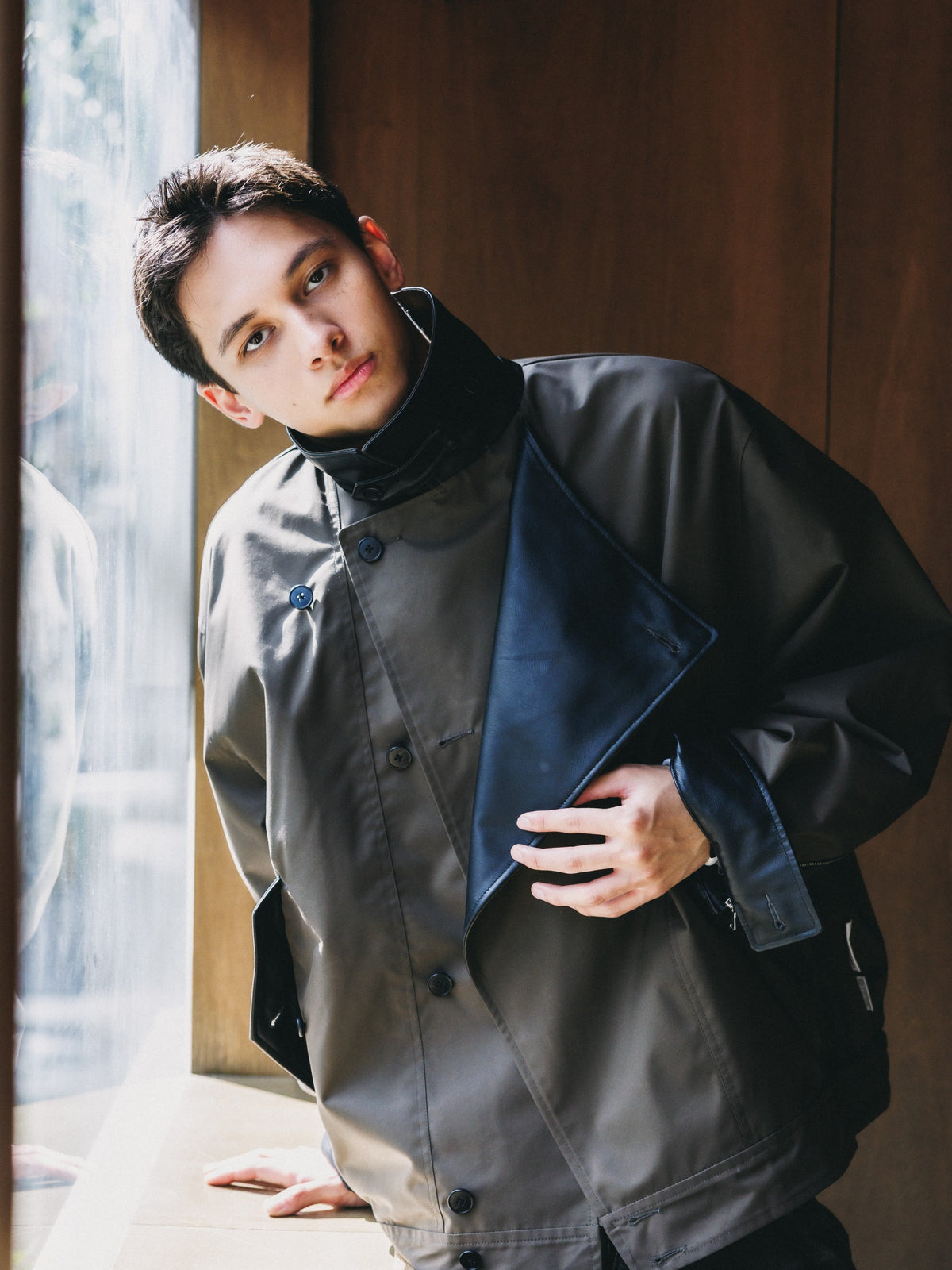 【10.24 SAT 20:00- IN STOCK】 +phenix WINDSTOPPER® by GORE-TEX LABS TWILL CITY DOUBLE FLAP JACKET (URBAN BROWN)