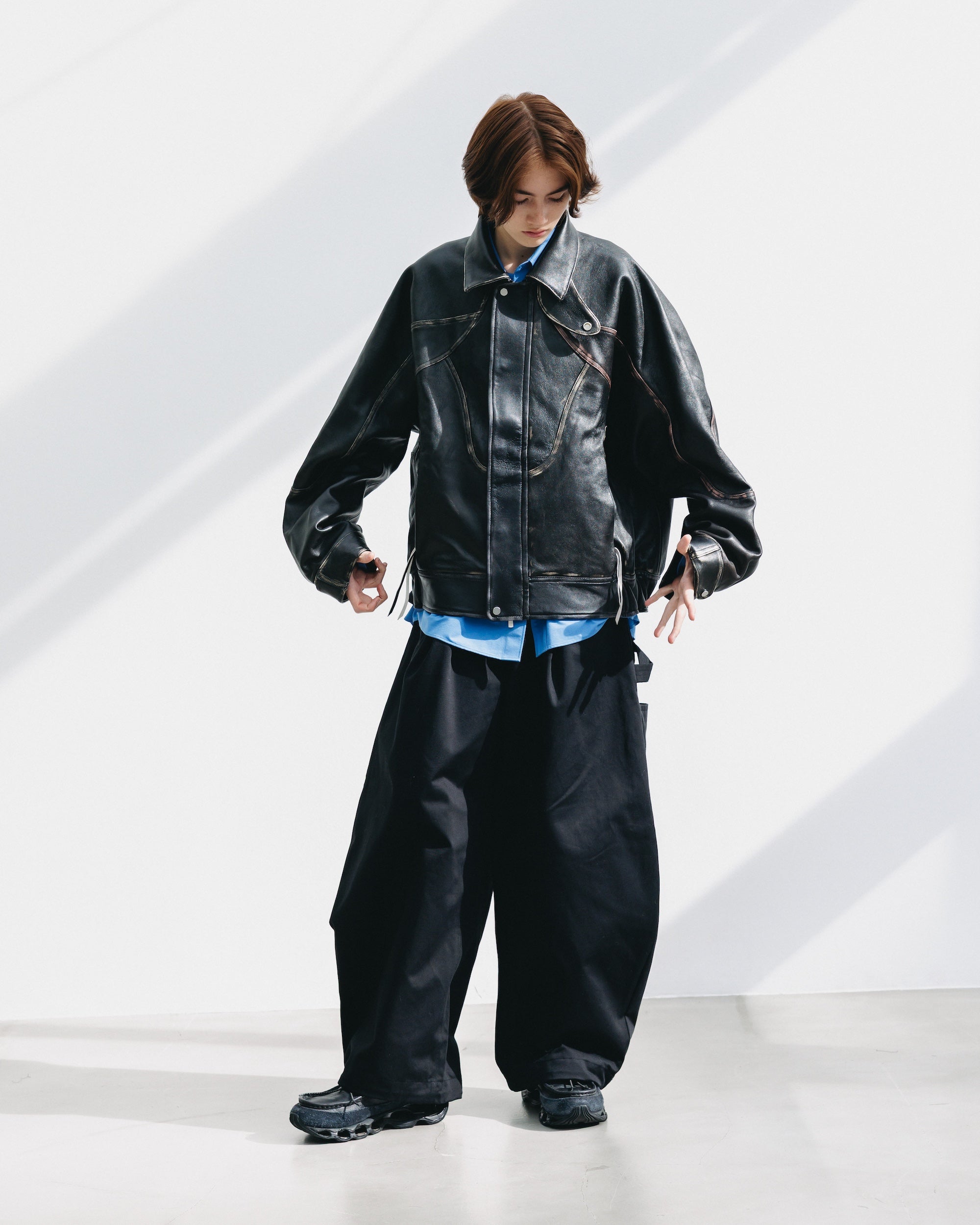 VINTAGE SHEEP LEATHER FUTURE JACKET (BLACK)