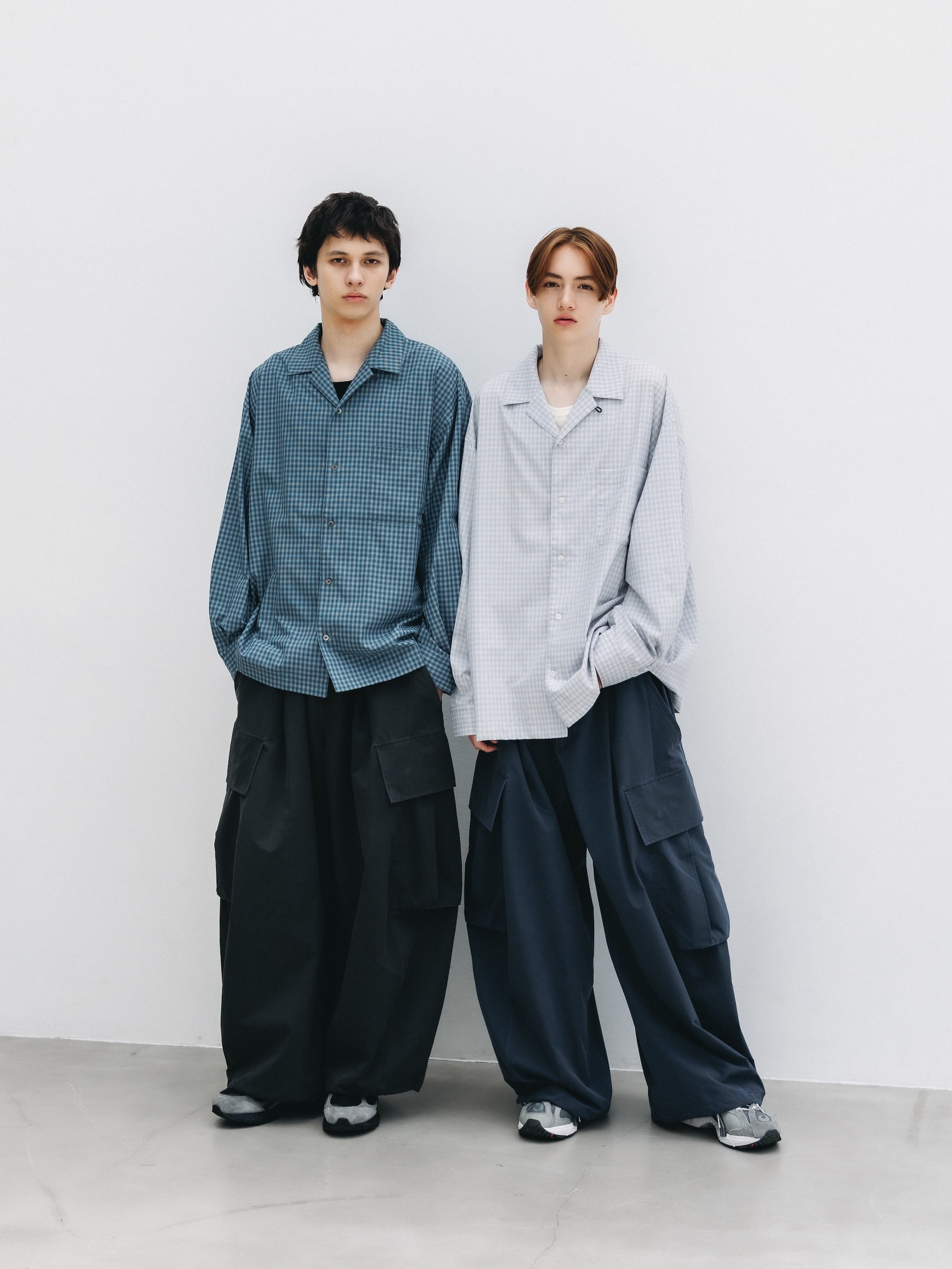 【5.20 WED 20:00- IN STOCK】VINTAGE EFFECT COOLDOTS® CITY MEGA POCKET BALLOON CARGO PANTS(BLACK)