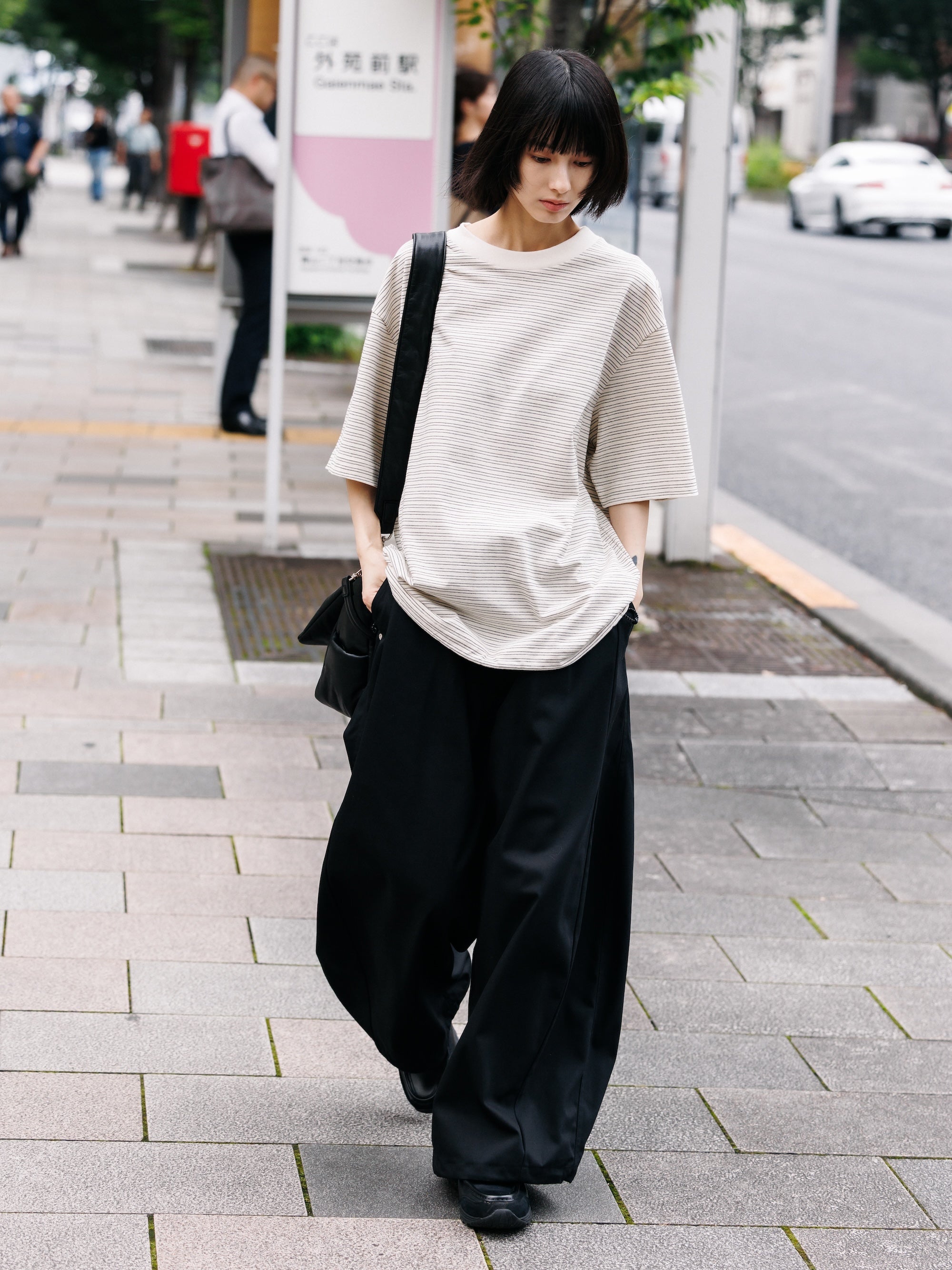 【7.11 SAT 20:00- IN STOCK】T/C GABARDINE CITY WIDE PANTS (BLACK)