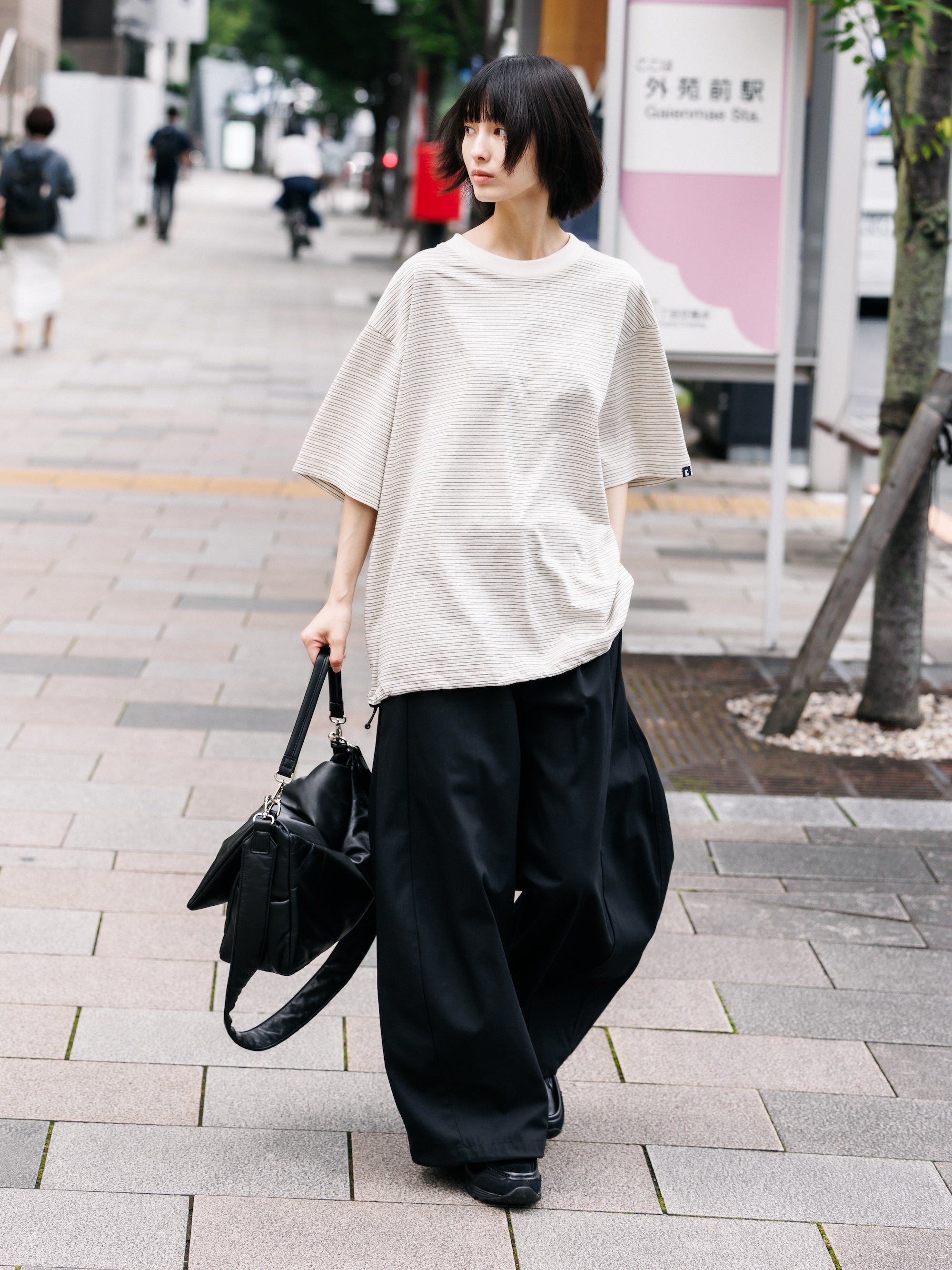 【7.11 SAT 20:00- IN STOCK】T/C GABARDINE CITY WIDE PANTS (BLACK)