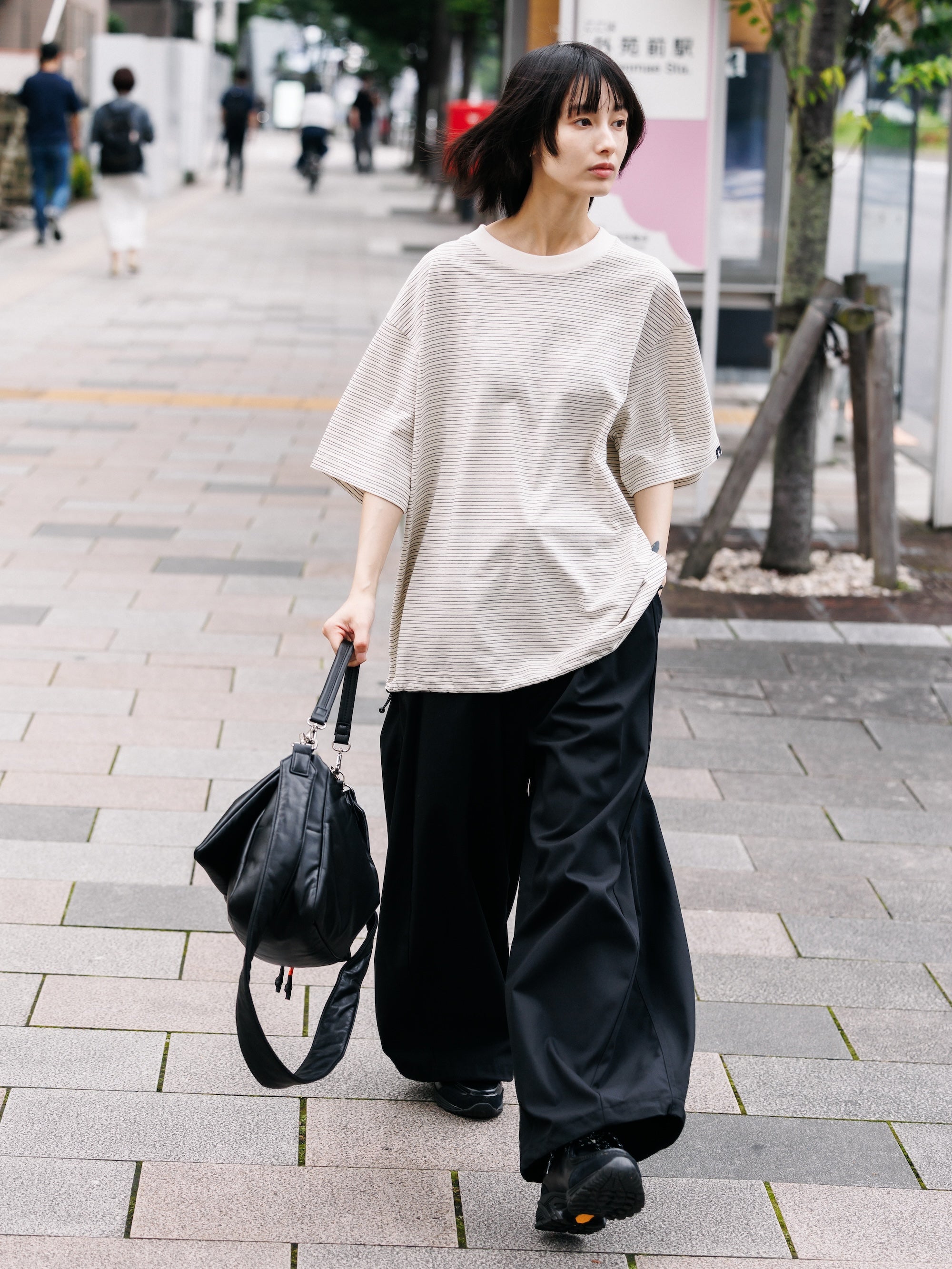 【7.11 SAT 20:00- IN STOCK】T/C GABARDINE CITY WIDE PANTS (BLACK)