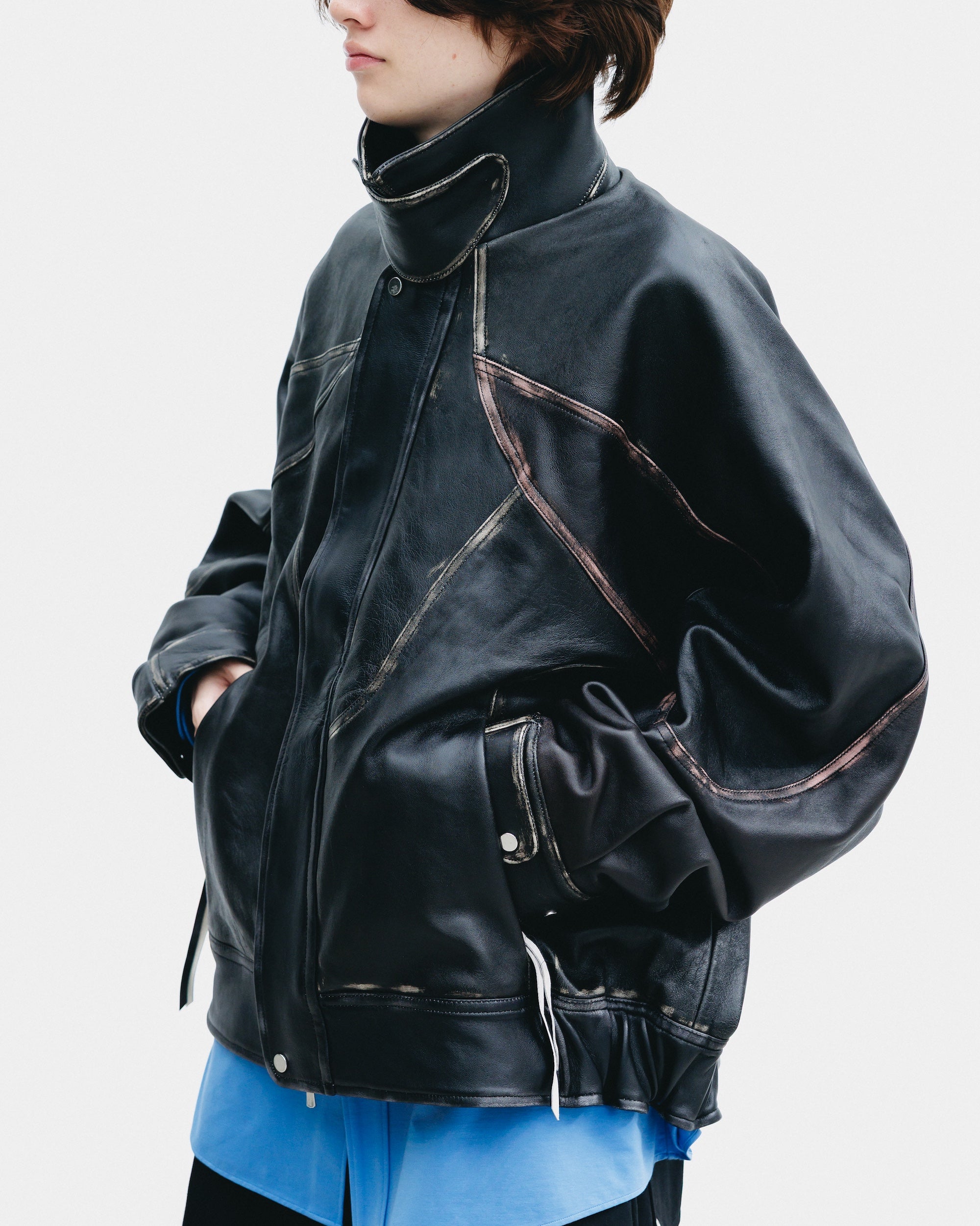 VINTAGE SHEEP LEATHER FUTURE JACKET (BLACK)