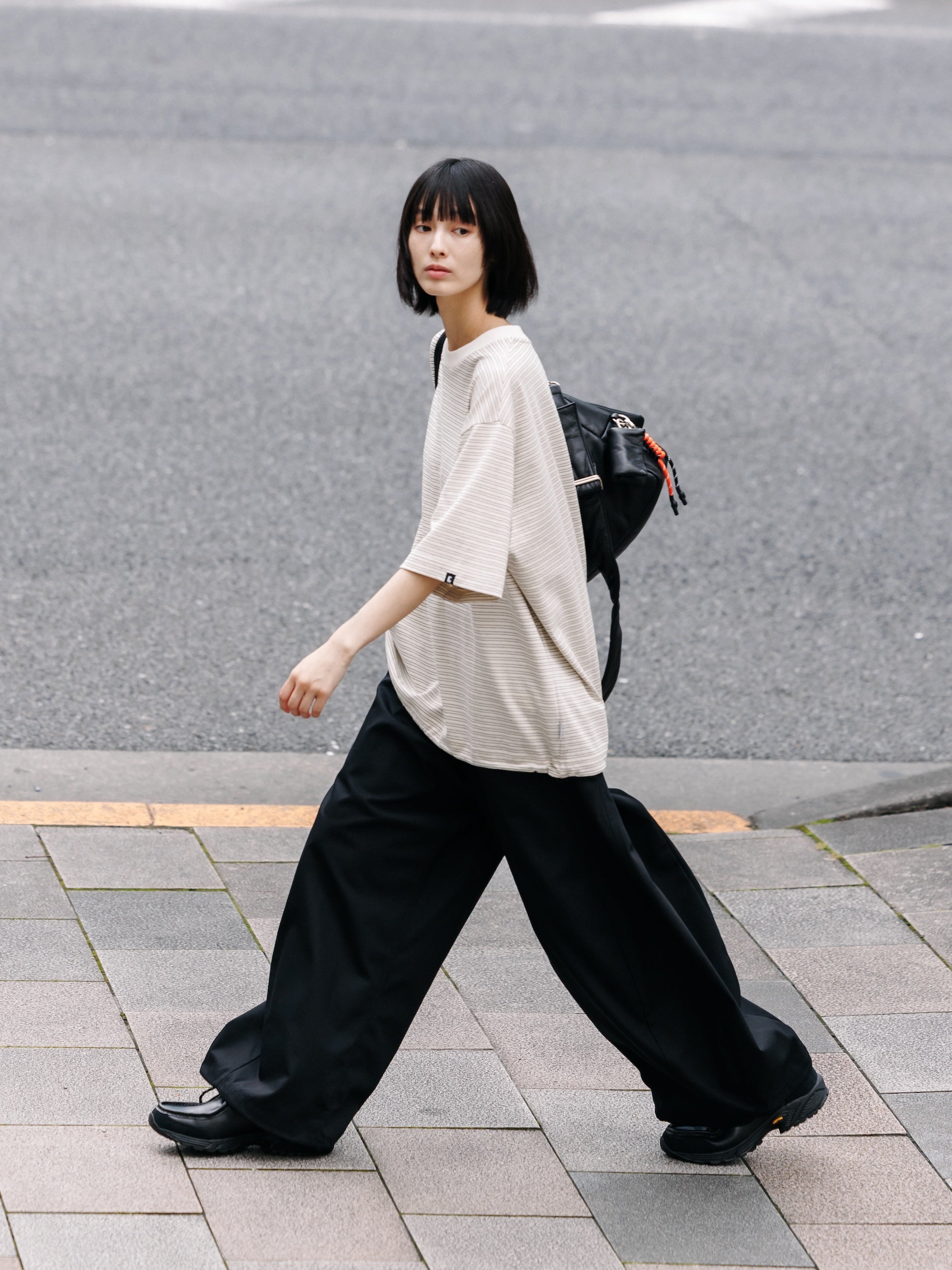 【7.11 SAT 20:00- IN STOCK】T/C GABARDINE CITY WIDE PANTS (BLACK)