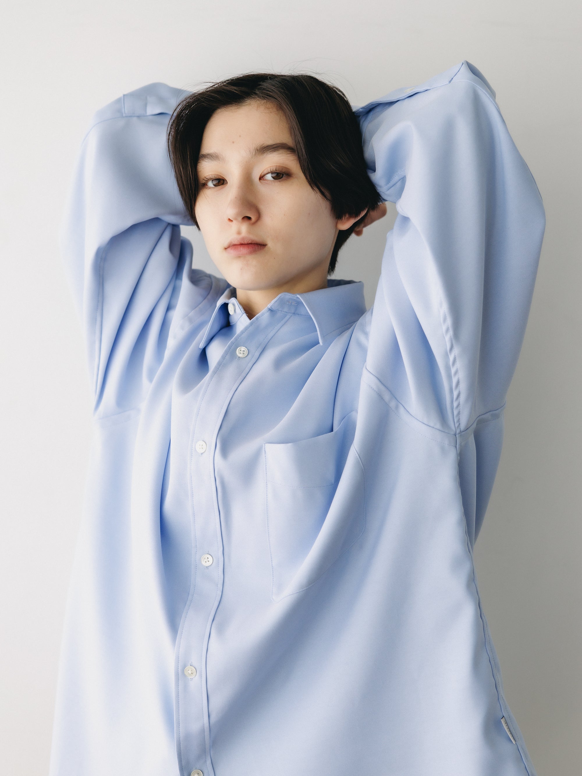 ACTIVE OXFORD EVERYDAY L/S SHIRT (SAX BLUE)